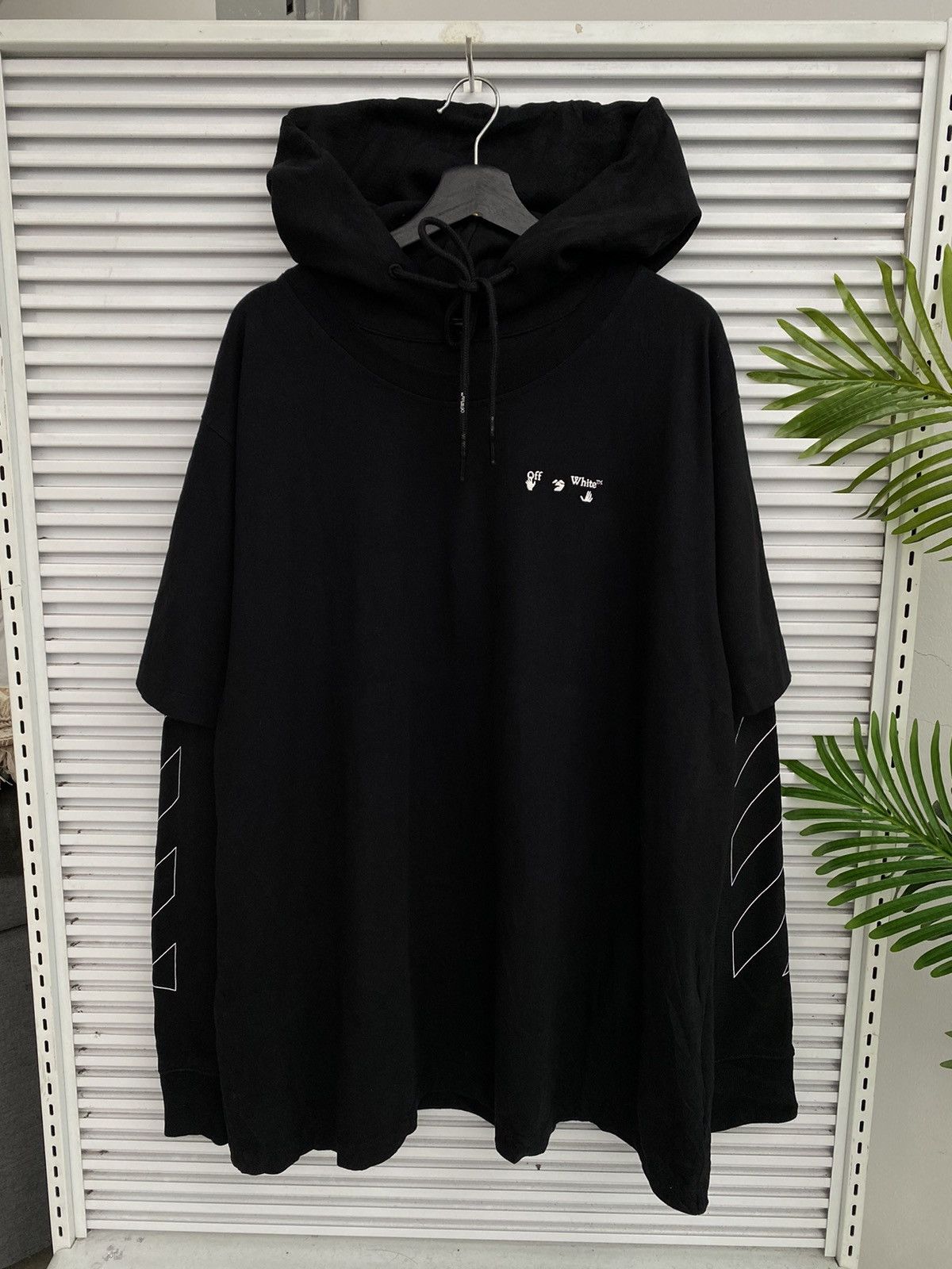 Off-White Off-White Virgil Abloh Hoodie Double Layer Connected T-Shirt Size US L / EU 52-54 / 3 - 1 Thumbnail