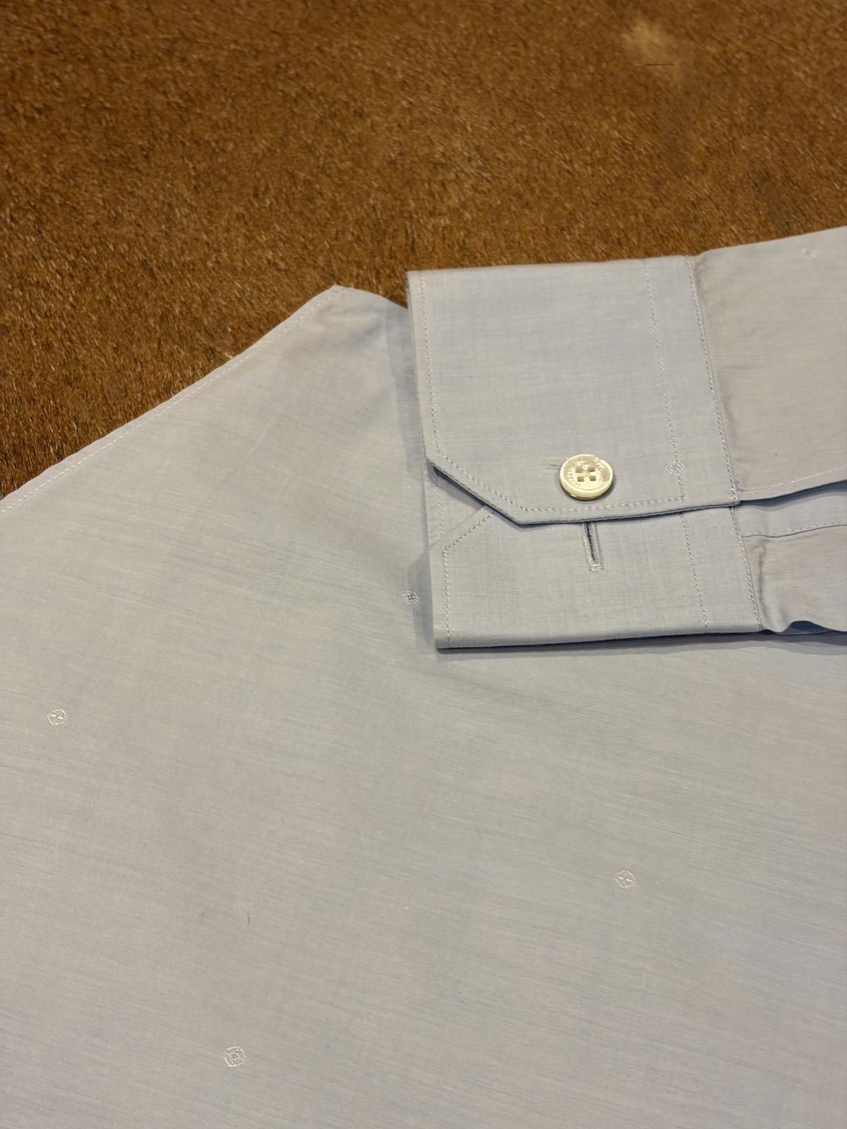Louis Vuitton Louis Vuitton Subtle Monogram Jacquard Shirt – Light Blue Size US M / EU 48-50 / 2 - 6 Thumbnail