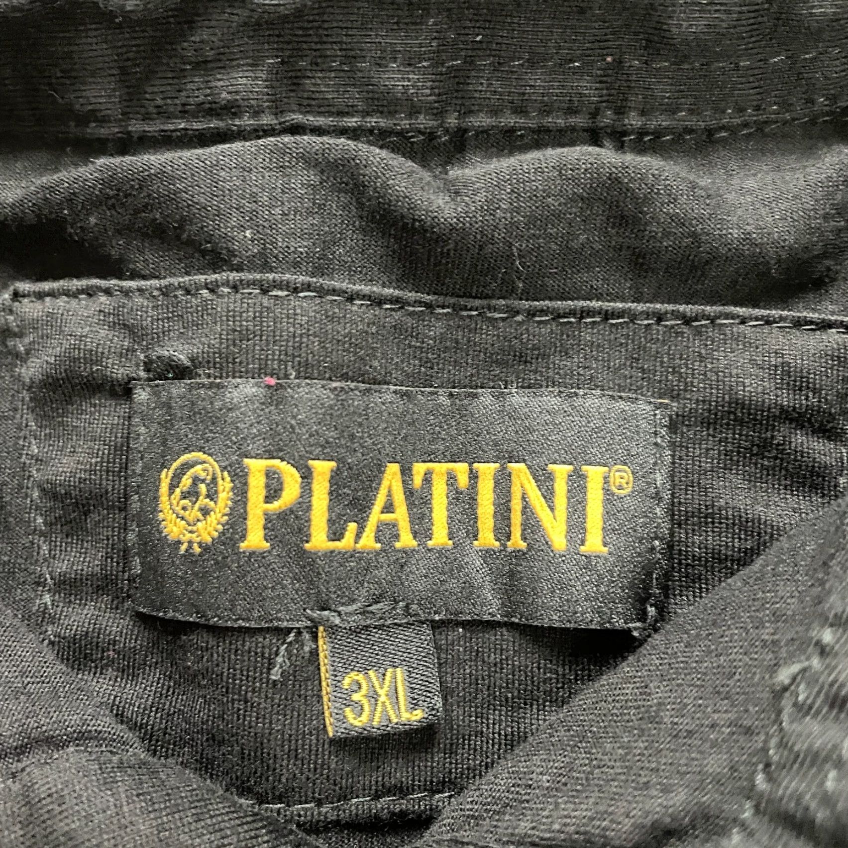 Vintage VINTAGE Platini Men's Polo Shirt 3XL Black Cotton Short Sleeve Casual Sports Golf Tennis Size US XXL / EU 58 / 5 - 6 Thumbnail
