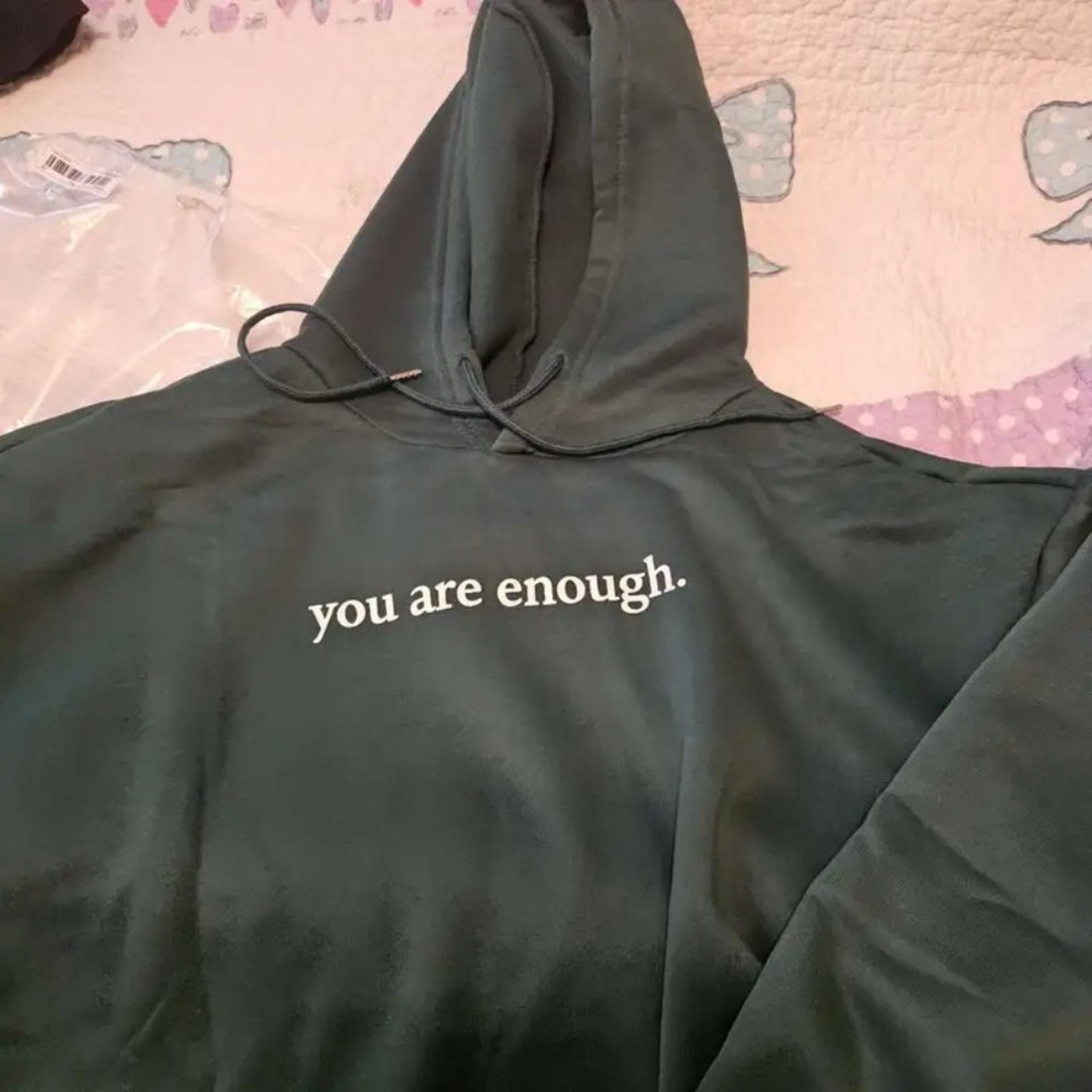 Other You Are Enough Sweatshirt Message on Back Black L (8/10) Size L / US 10 / IT 46 - 4 Thumbnail