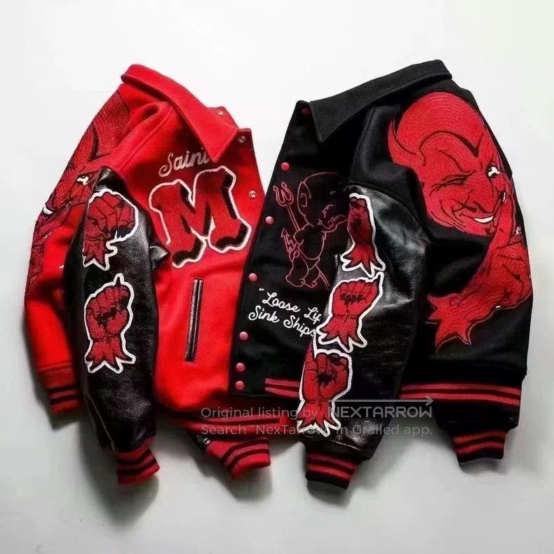 Saint Michael Saint Michael Devil Leather Sleeve Jacket Size US L / EU 52-54 / 3 - 7 Thumbnail