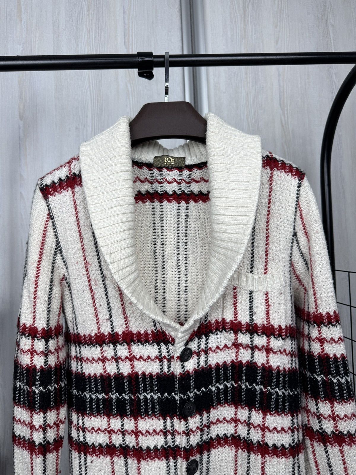 Iceberg ICEBERG Made In Italy WOOL BLEND SWEATER CARDIGAN MENs M Size US M / EU 48-50 / 2 - 3 Thumbnail