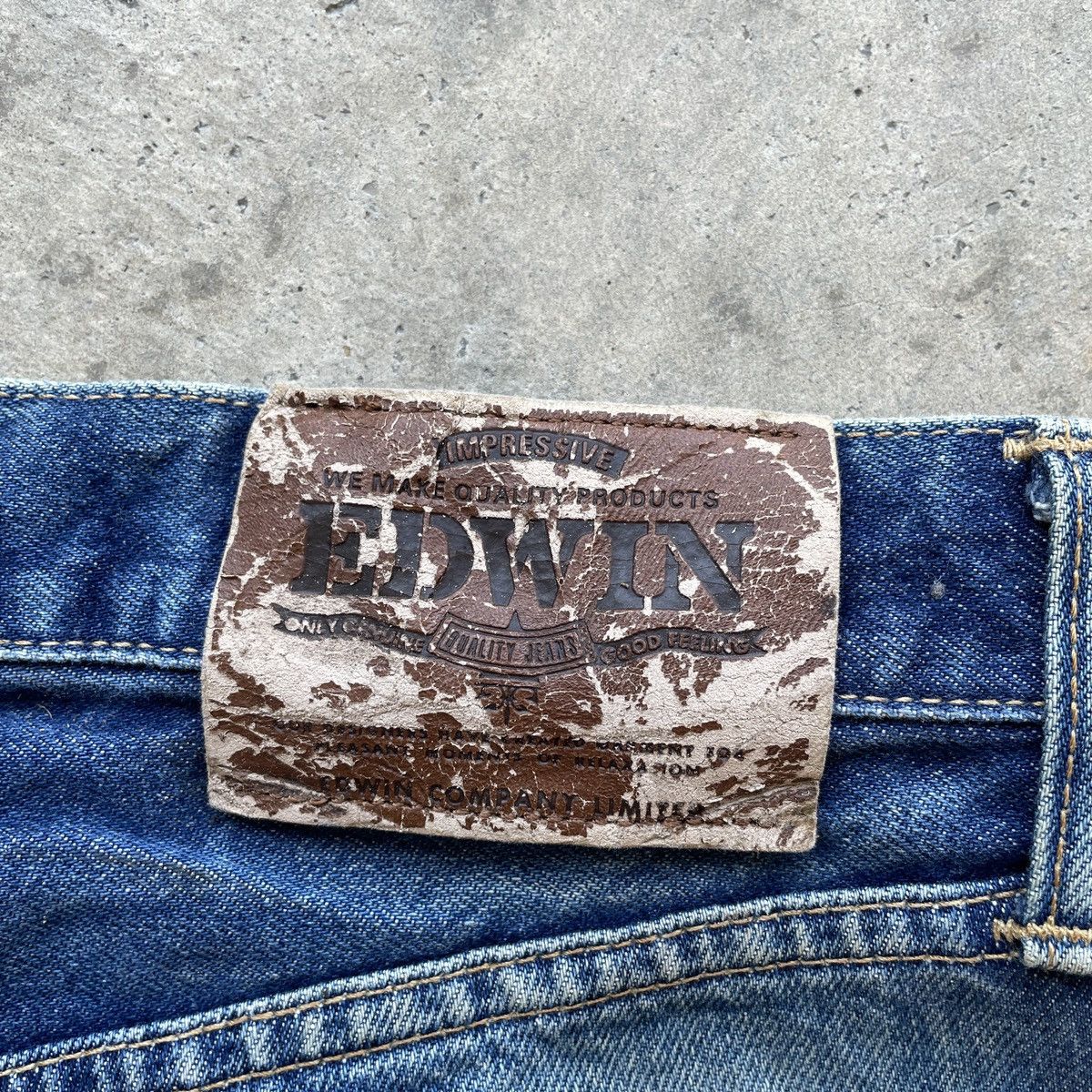 Edwin × Jean × Vintage W29x28💥 Vintage Edwin Mud Wash Faded Jeans Denim Pants Size US 29 - 8 Thumbnail