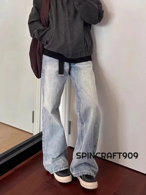VIBE Blue Stacked Flare Denim Jeans Size US 32 / EU 48 - 6 Thumbnail