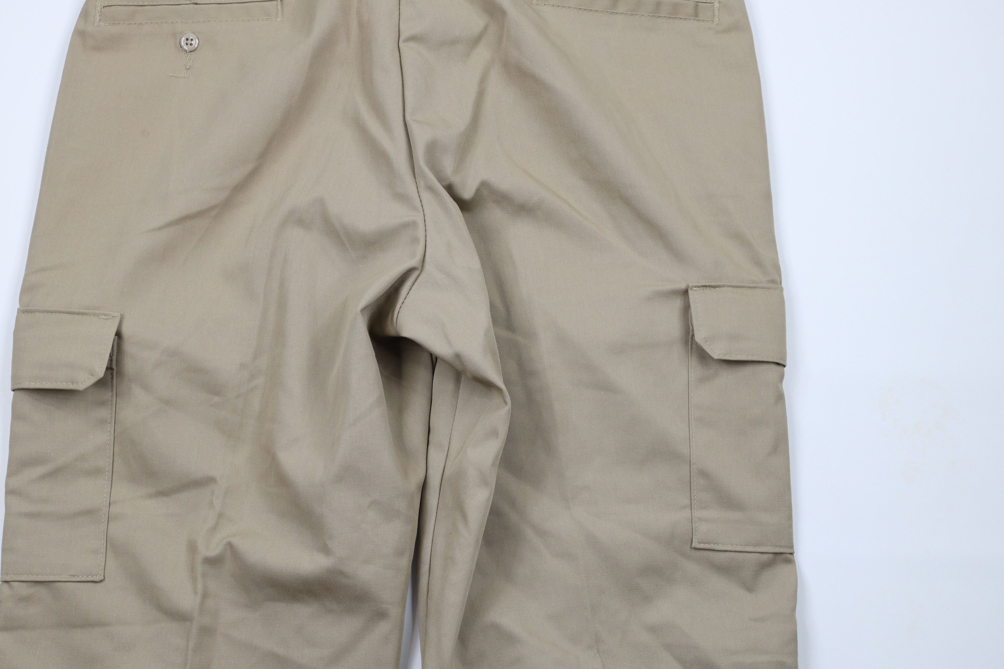 Vintage Vintage 90s Streetwear Cargo Workwear Pants Beige Khaki Size US 38 / EU 54 - 9 Thumbnail