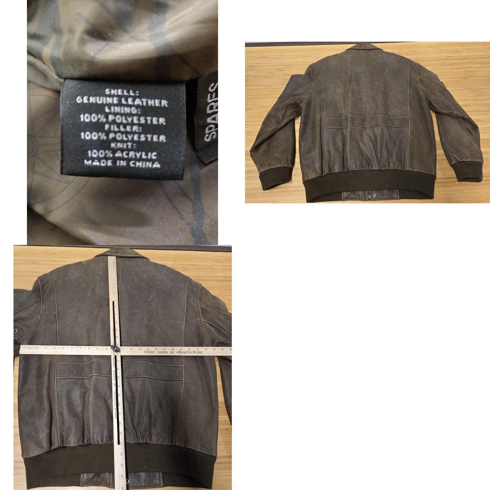 Roundtree & Yorke Roundtree & Yorke Leather Jacket Mens Large Brown Bomber Flight Ribbed Pockets Leather Bomber Jacket Mens L Brown Size US L / EU 52-54 / 3 - 8 Thumbnail