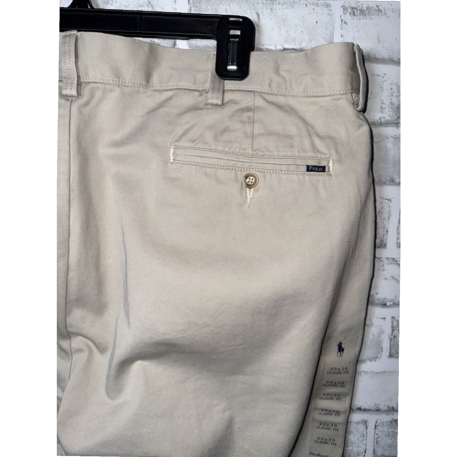 Polo Ralph Lauren Polo Ralph Lauren Classic Fit Khaki Pants Men's 40 X 32 Beige Size US L / EU 52-54 / 3 - 5 Thumbnail