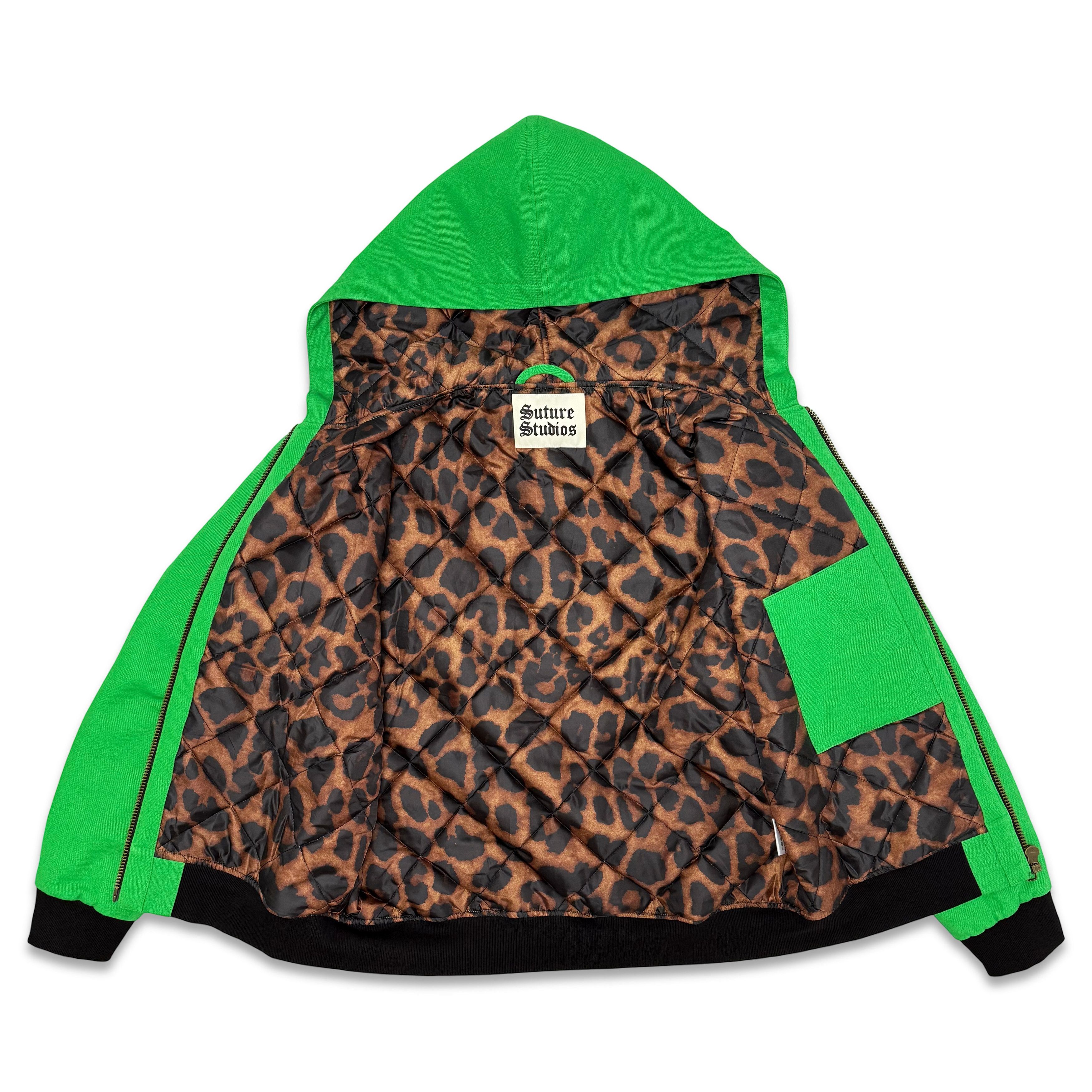 Carhartt Suture Studios 16oz. Canvas Hooded Work Jacket Green Leopard Size US S / EU 44-46 / 1 - 1 Thumbnail