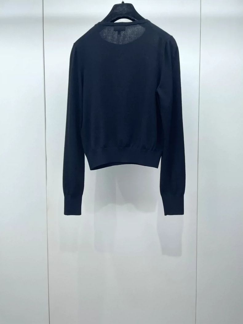 Chanel Chanel 23Ksl Camellia Black Knitwear sweater Size XXS / US 00 / IT 34 - 2 Thumbnail