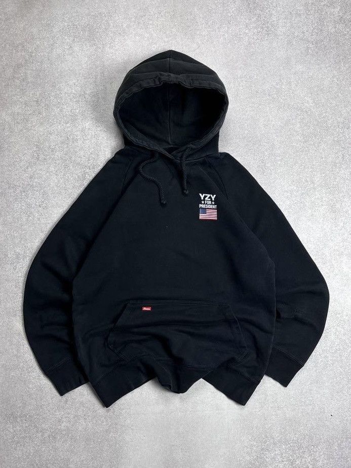 Vintage Kanye West Yeezy For President Boxy Hoodie Y2K L Size US L / EU 52-54 / 3 - 3 Thumbnail