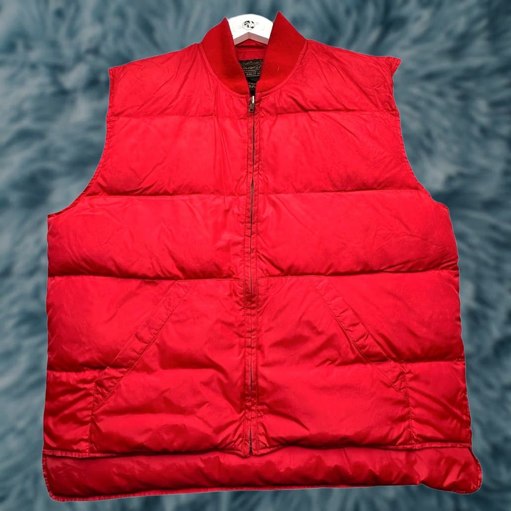 Eddie Bauer VINTAGE Eddie Bauer Goose Down Puffer Vest Mens Large Red Full Zip Quilted 90s Down Insulated Nylon Lined Zip Vest Mens Red 90s Size US L / EU 52-54 / 3 - 1 Thumbnail