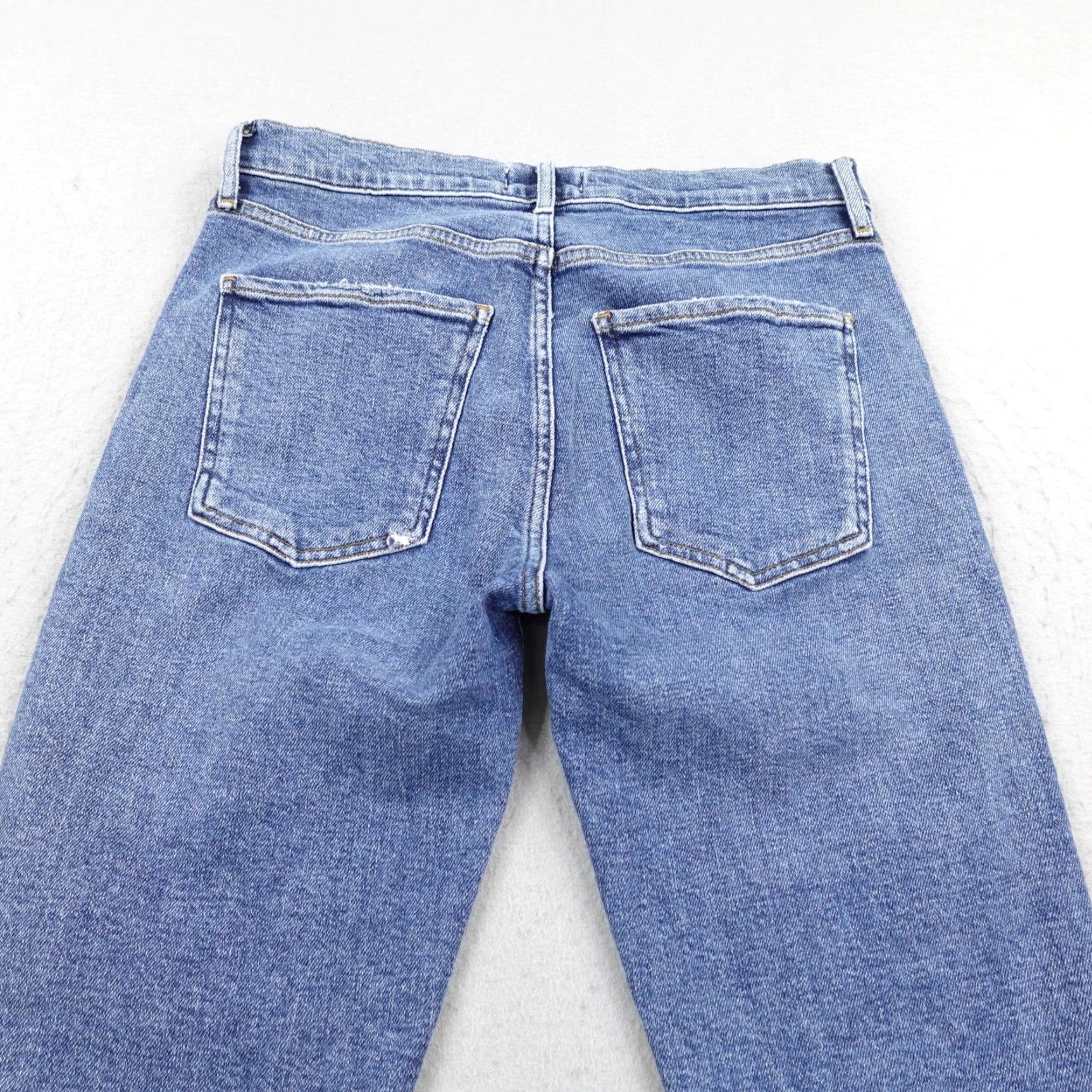 Agolde AGOLDE Jeans Womens 28 Blue Denim Toni Mid Rise Skinny Fit Distressed Stretch Jeans Size 28" / US 6 / IT 42 - 5 Thumbnail