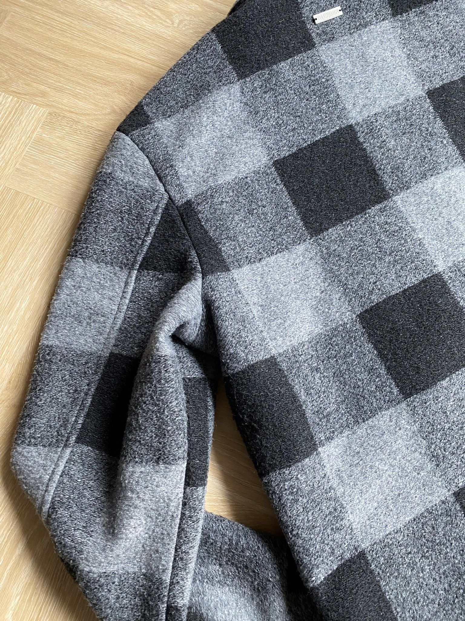 Acne Studios $810 - 50/L - Zip Boxy Jacket - Black/Grey Check Size US L / EU 52-54 / 3 - 12 Thumbnail