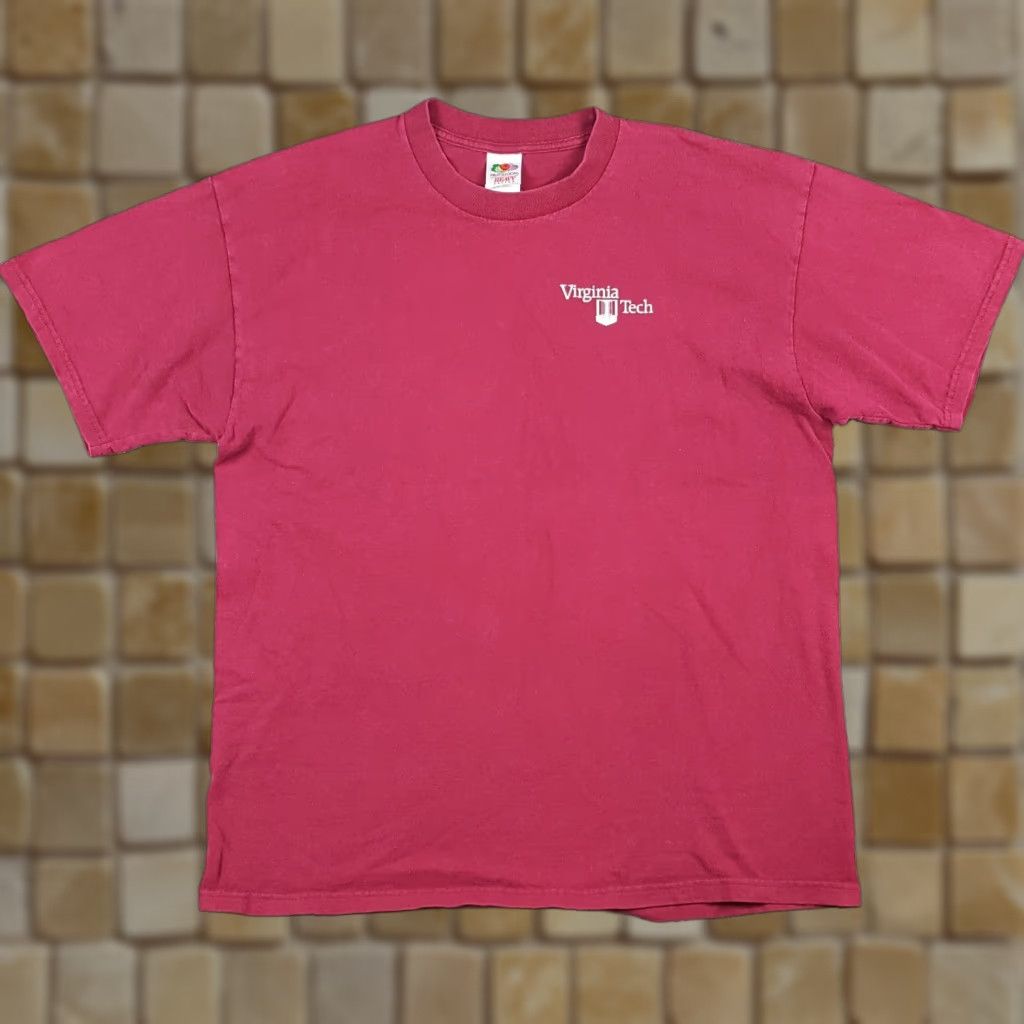 Fruit Of The Loom VINTAGE Fruit of the Loom Virginia Tech T-Shirt Red XL Short Sleeve Men's Y2K College Sports Retro Size US XL / EU 56 / 4 - 1 Thumbnail