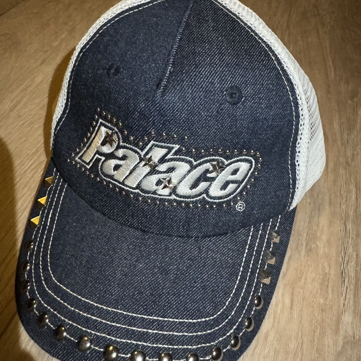 Palace studded denim hat