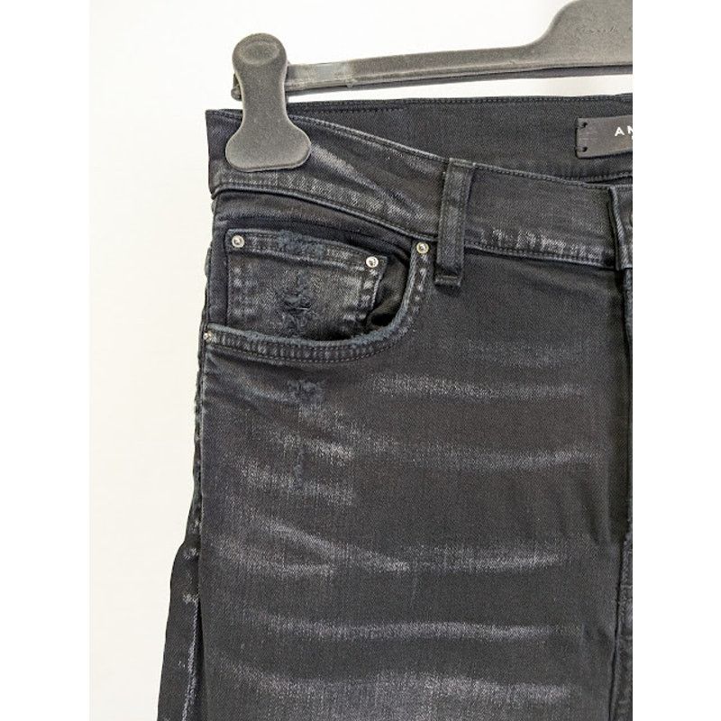 Amiri o1rshd1 Stacked Flare Jeans in Aged Black Size US 32 / EU 48 - 8 Thumbnail