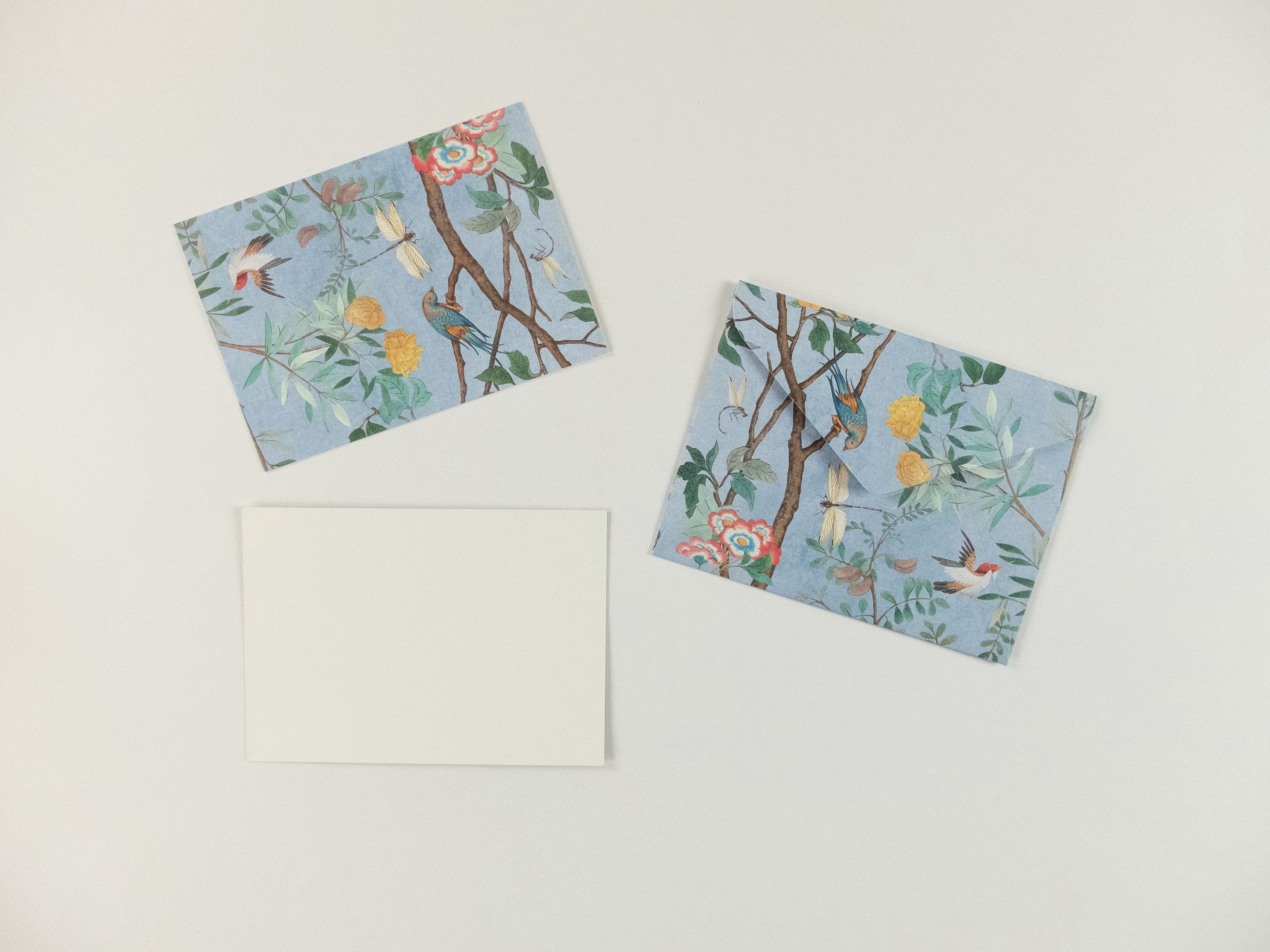 Gucci GUCCI blue Tian bird flower nature print card envelope set Size ONE SIZE - 4 Thumbnail