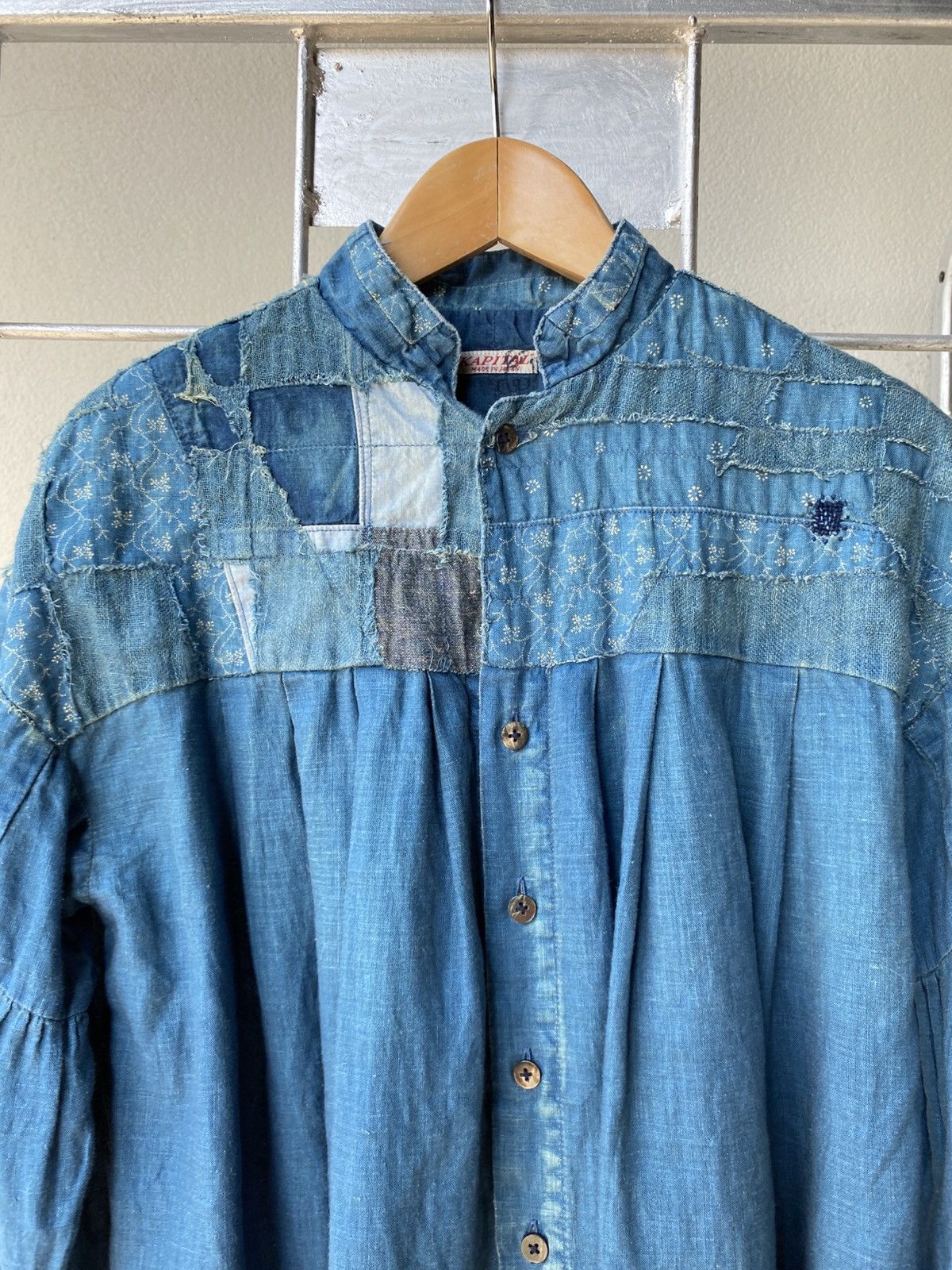 Kapital KAPITAL Indigo Patchwork Denim Blouse Size XS / US 0-2 / IT 36-38 - 10 Thumbnail