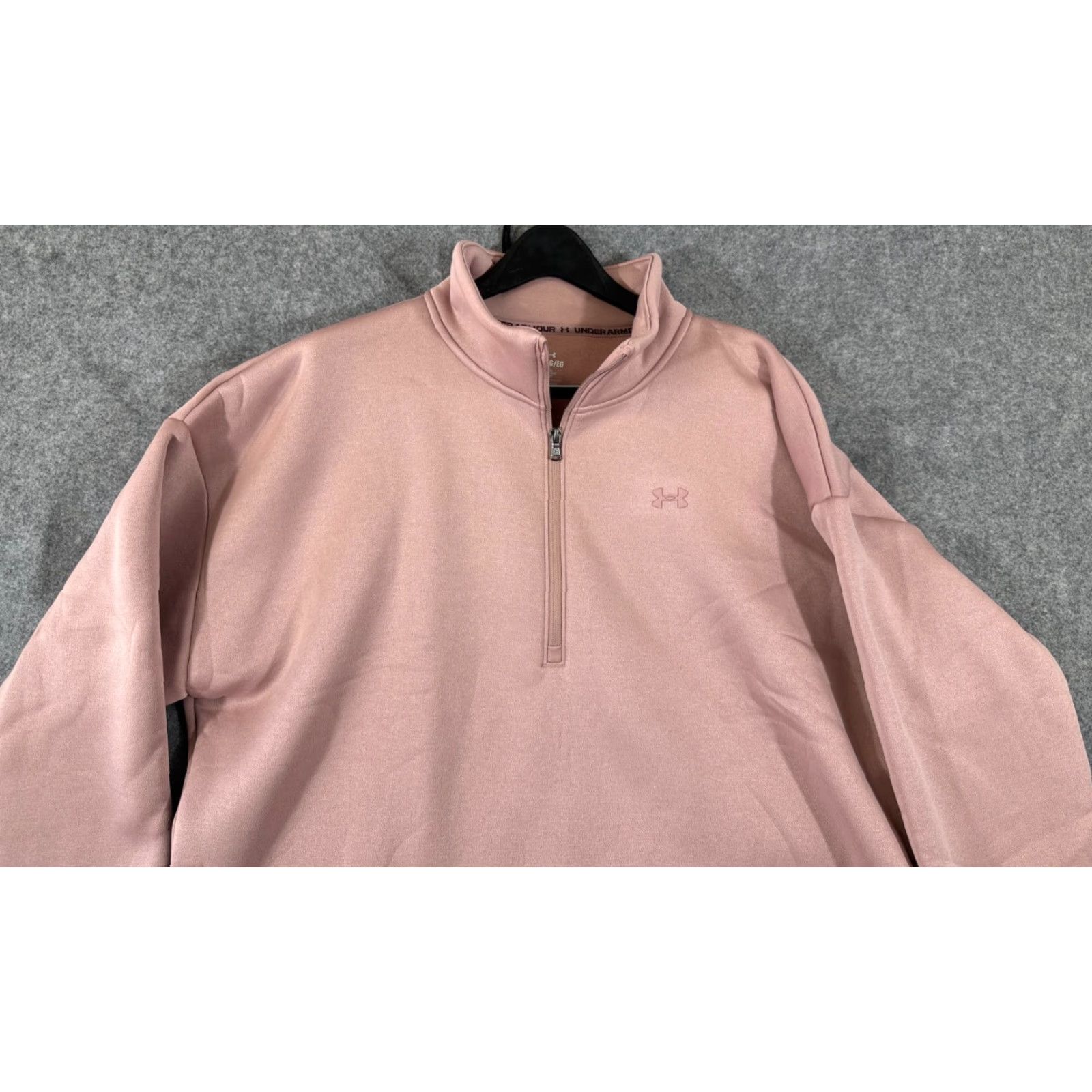 Under Armour Under Armour Fleece Sweater Womens XL Pink Half-Zip Mock Neck Pullover Long Sleeve NWOT Size XL / US 12-14 / IT 48-50 - 2 Thumbnail