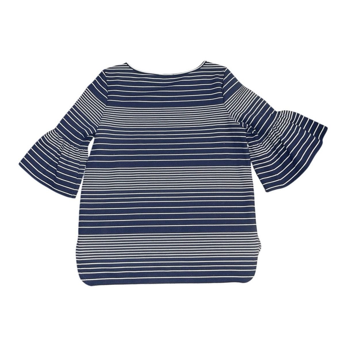 Other Max Studio Striped Pique Bell Sleeve Blouse SZ M Career Chic Size M / US 6-8 / IT 42-44 - 2 Thumbnail