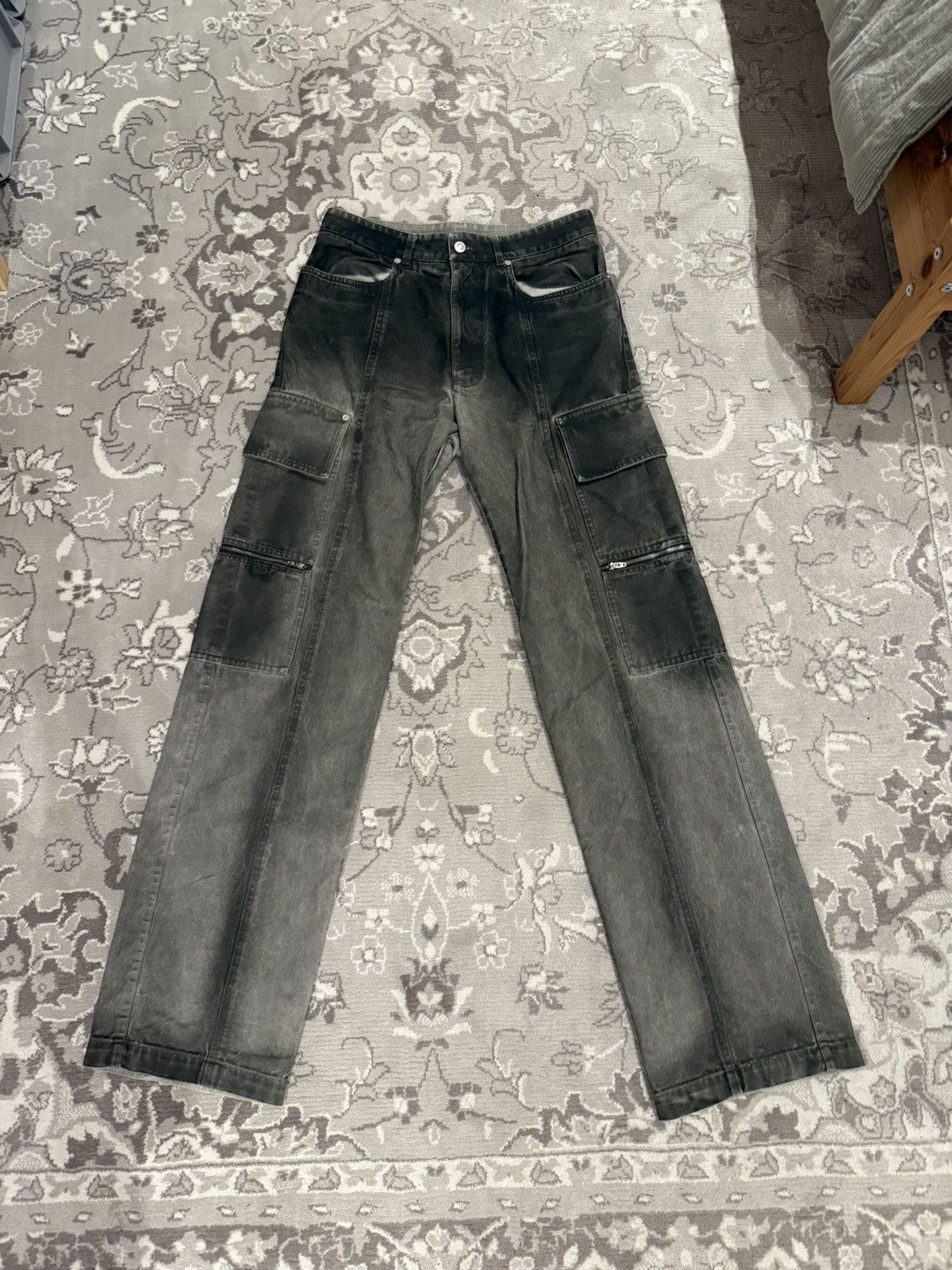 1017 ALYX 9SM Green Overdyed Skater Cargo Pants Size US 32 / EU 48 - 1 Thumbnail