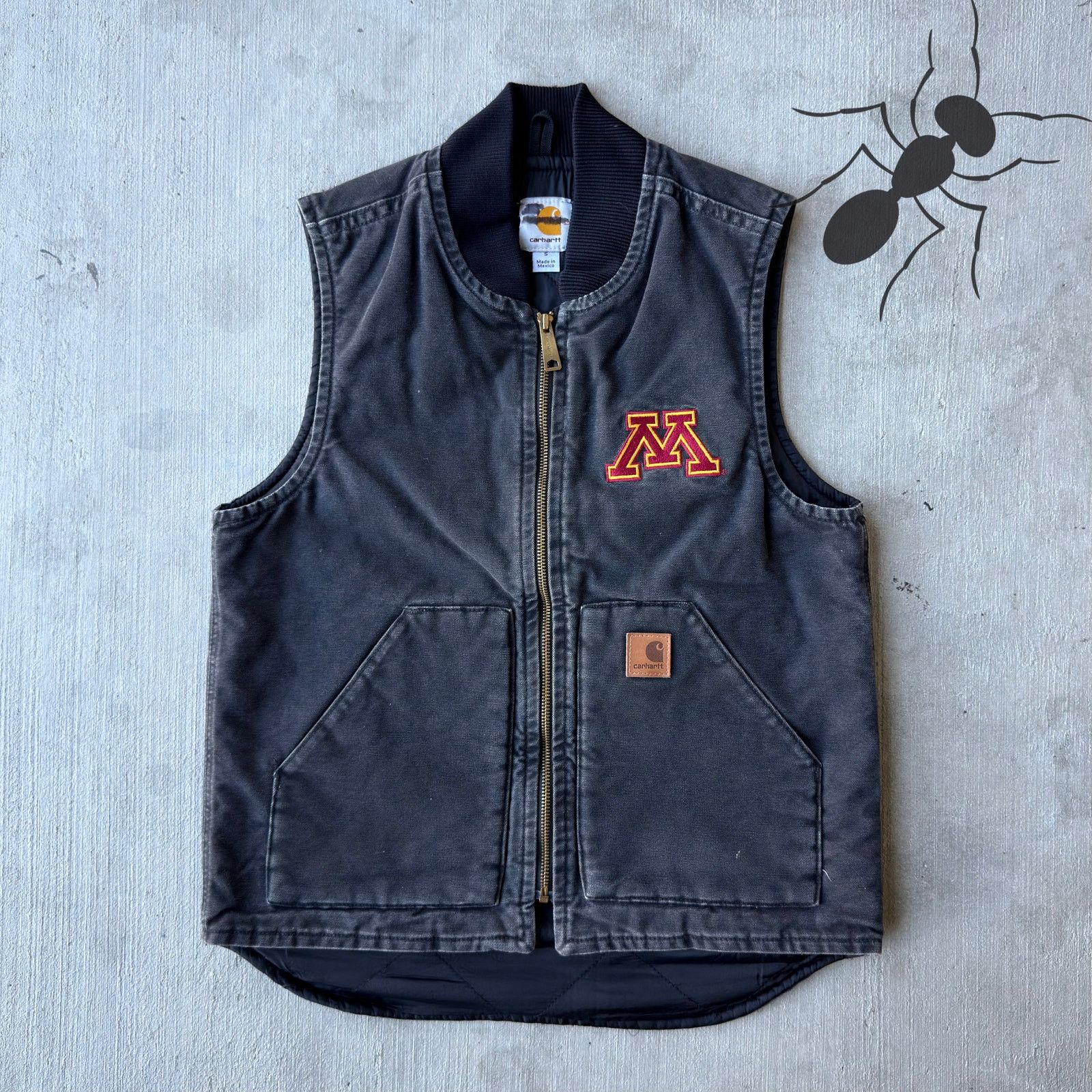 Carhartt × Vintage Carhartt faded black quilted work wear vest Size US S / EU 44-46 / 1 - 1 Thumbnail