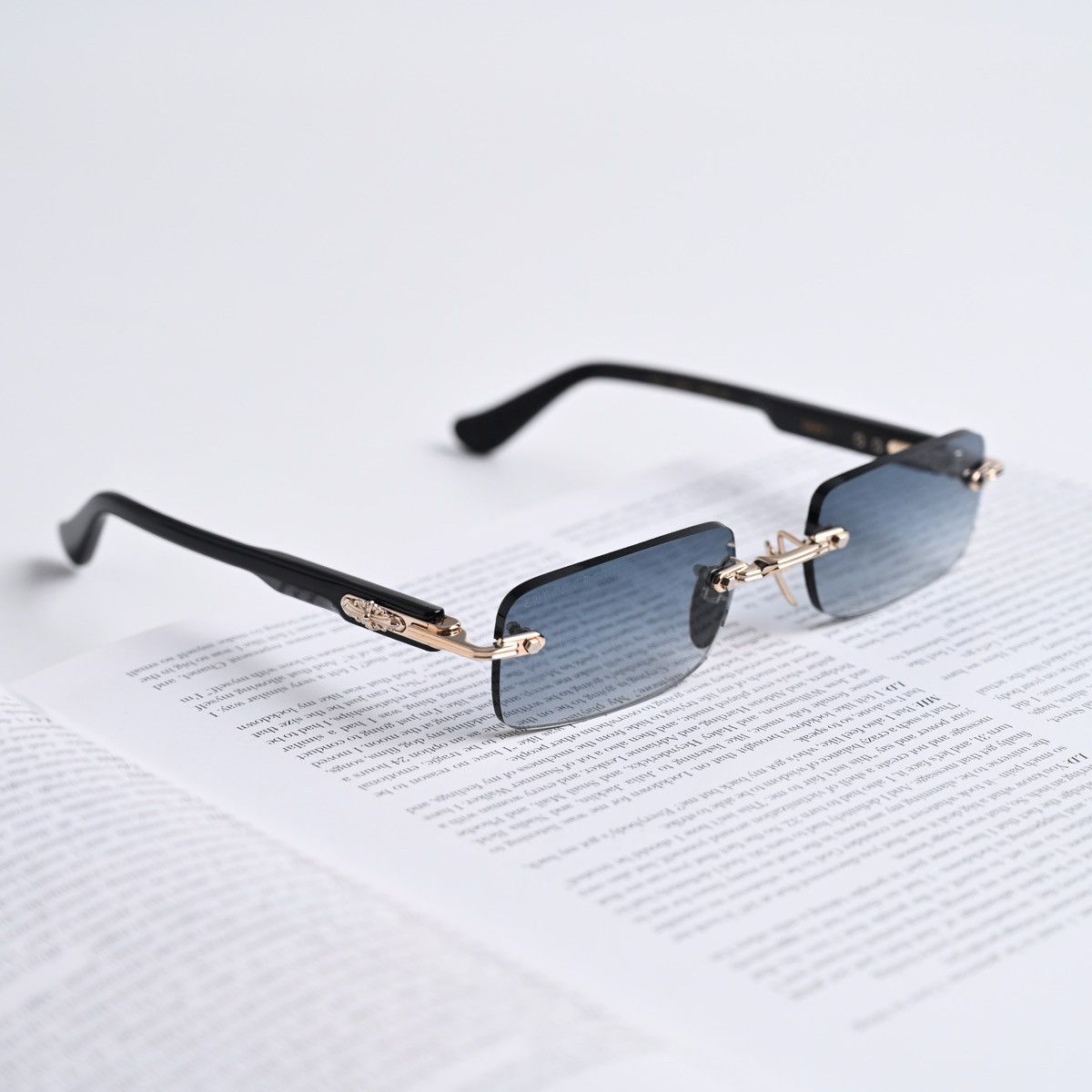 Chrome Hearts CHROME HEARTS DEEP I GOLD PLATED-BLACK-PLASTIC-SUN SUNGLASSES Size ONE SIZE - 10 Thumbnail