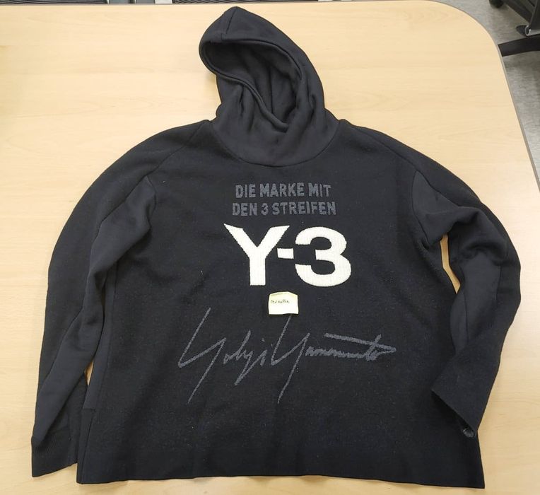 Adidas Y-3 Knitted STACKED Logo Hoodie M | Grailed