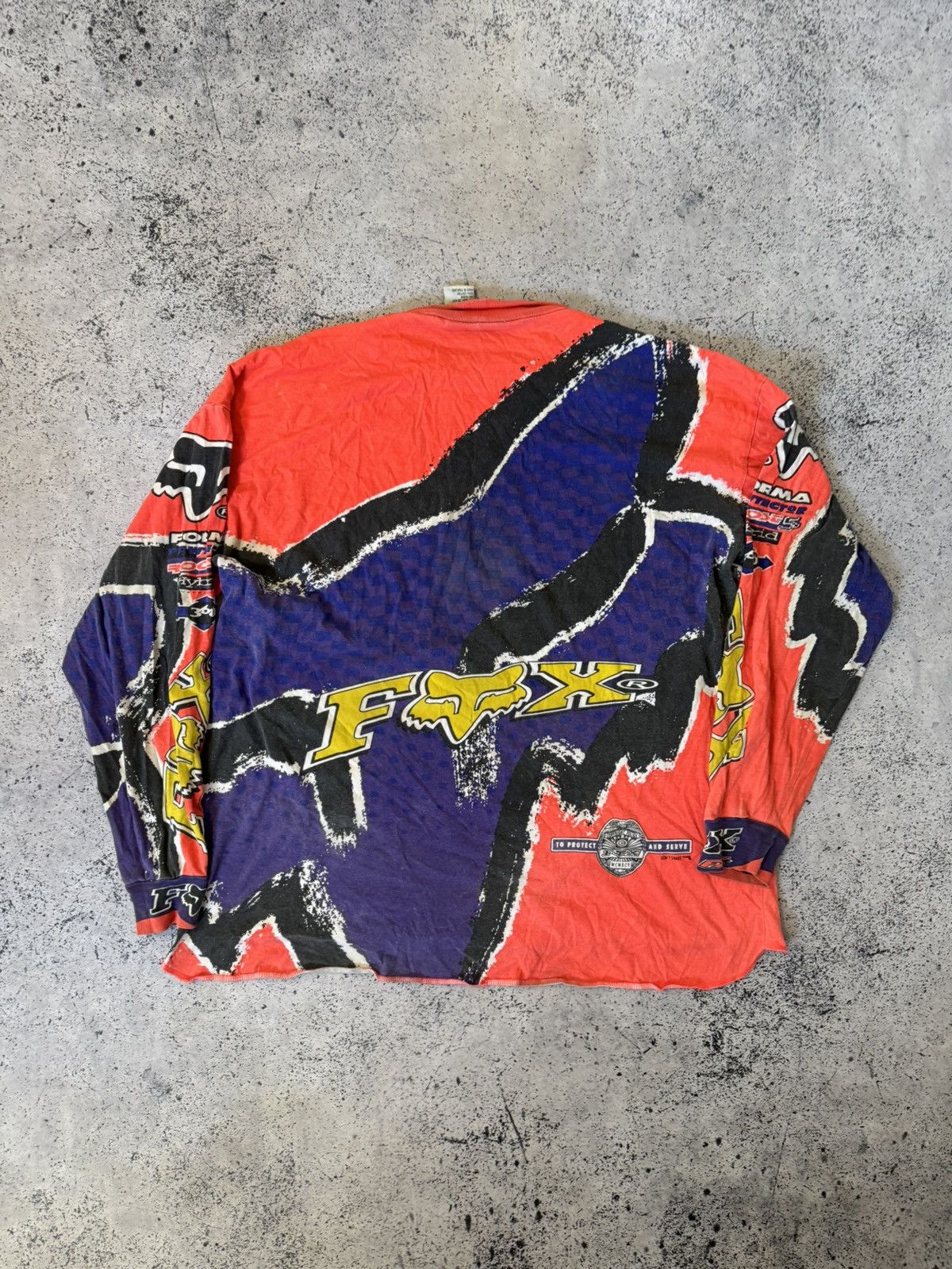 Fox Racing Fox Racing × Very Rare Vintage 90's Team Fox Racing Jersey Size US XXL / EU 58 / 5 - 9 Thumbnail