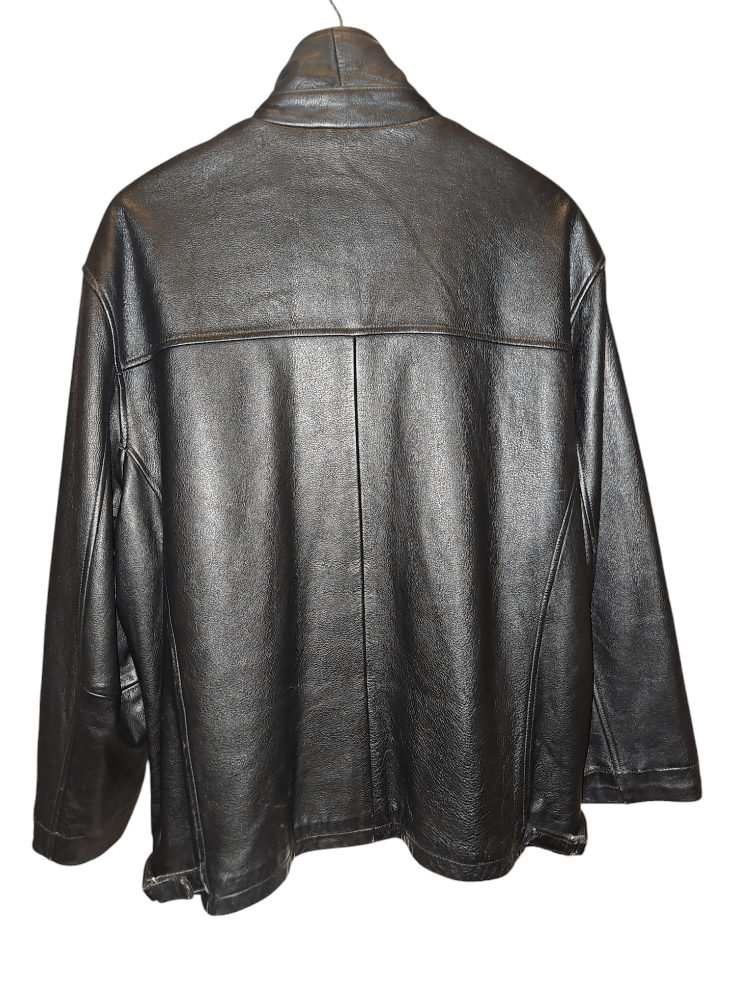 London Fog Men's Black Leather Jacket Size L. London Fog Size US L / EU 52-54 / 3 - 3 Thumbnail
