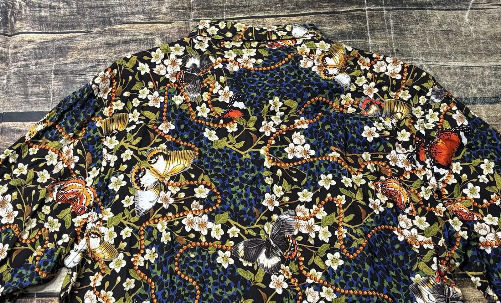 Reason Reason Shirt Men's Large Floral Abstract Butterfly Viscose Size US L / EU 52-54 / 3 - 6 Thumbnail