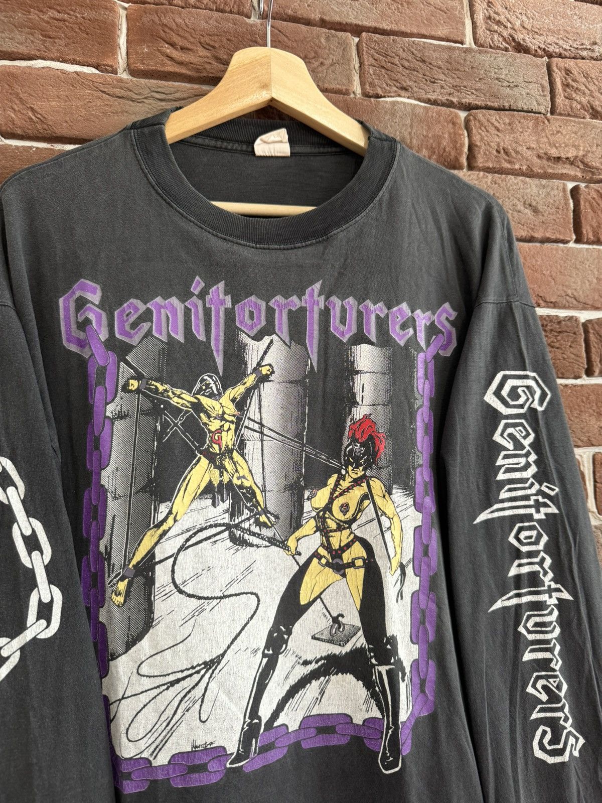 Band Tees Genitorturers Vintage 90s Metal Rock Band Tee Grail Rare Size US XL / EU 56 / 4 - 4 Thumbnail