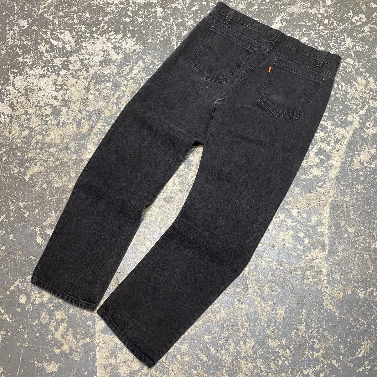 Levi's × Vintage Vintage Levi’s 505 Orange Tab Black Denim Jeans 90s Size US 35 - 2 Thumbnail