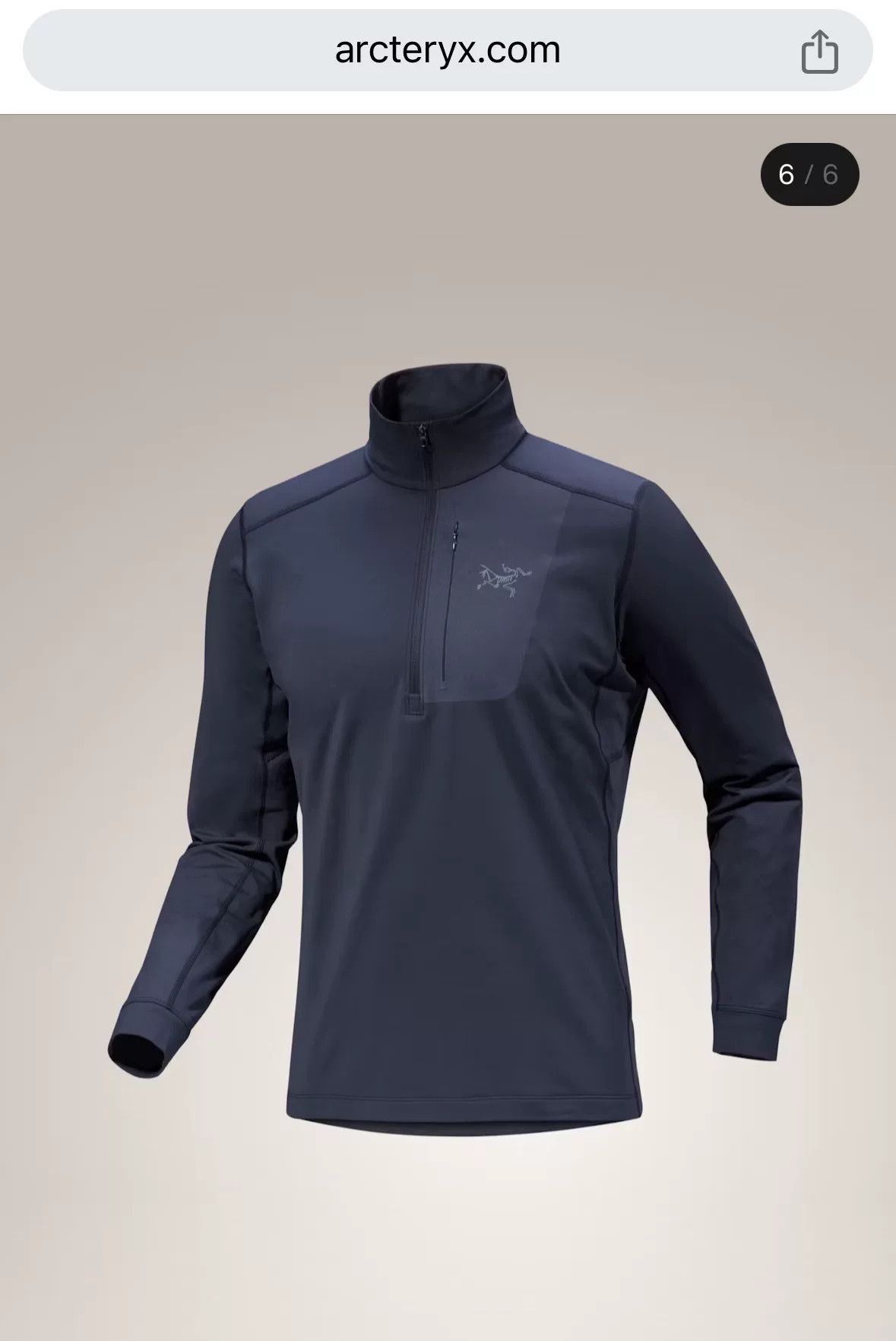 Arc'teryx Arc'teryx Rho LT Zip Neck Fleece Size US M / EU 48-50 / 2 - 1 Thumbnail
