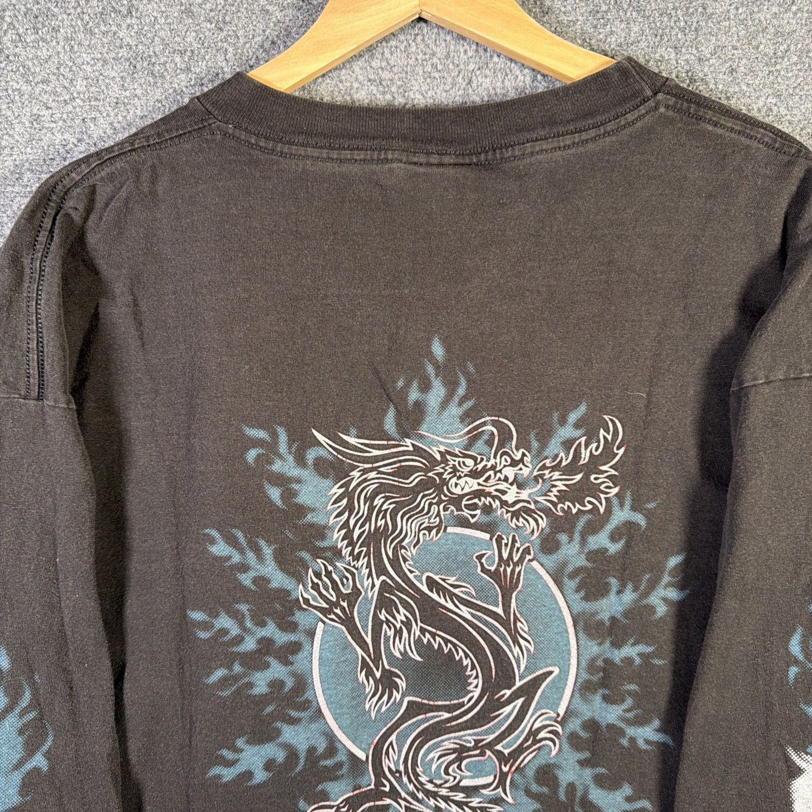 Rusty Vintage Rusty Shirt Mens XL Black 90s Long Sleeve Dragons Size US XL / EU 56 / 4 - 5 Thumbnail