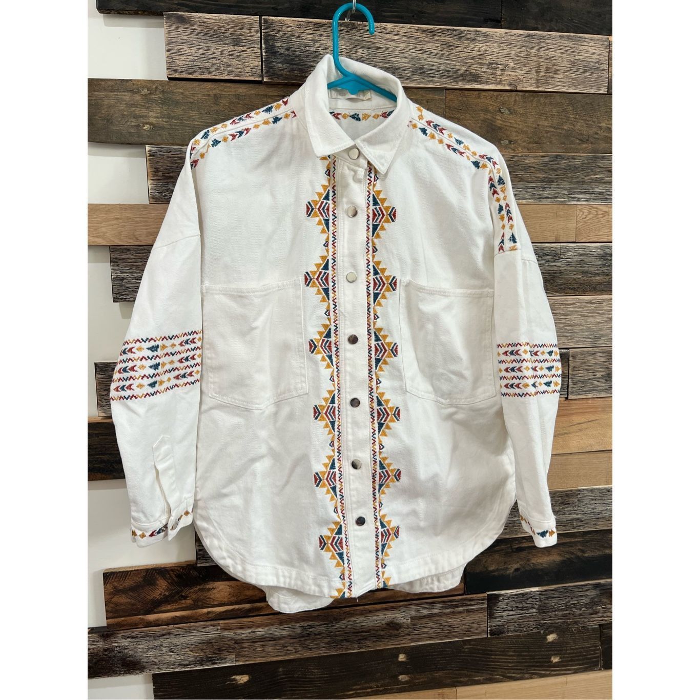 Other PEACE N' LOVE embroidery snap shacket sz S/M Size M / US 6-8 / IT 42-44 - 1 Thumbnail