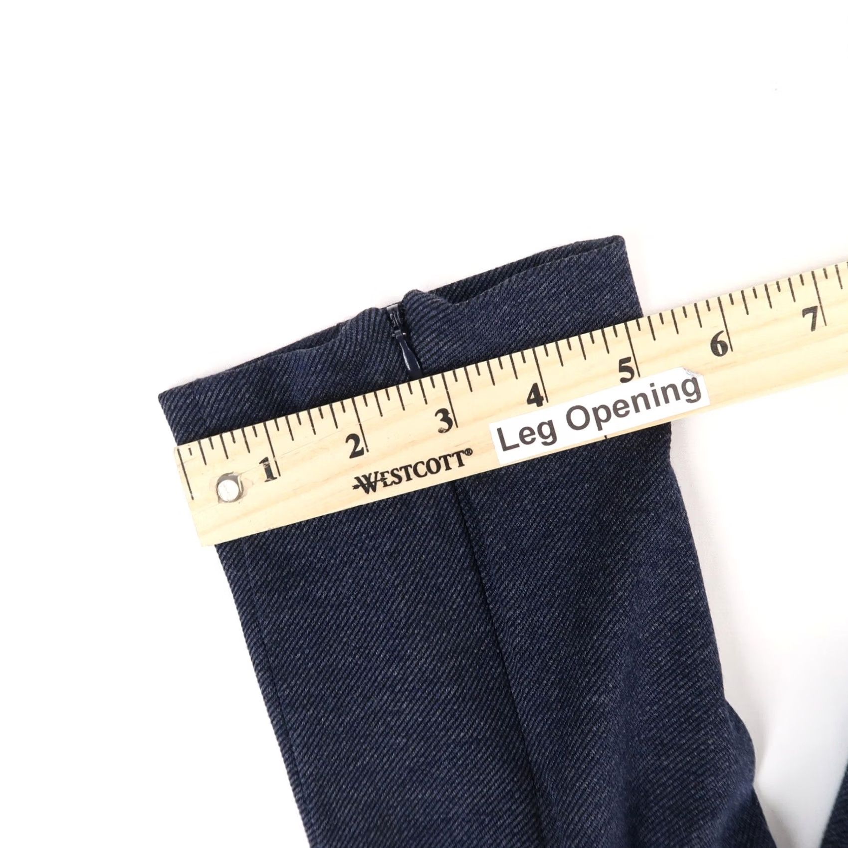 Tibi Tibi Pants Womens 2 Blue Ankle Zip Slim Fit Mid Rise Dress Trousers Knit Stretch Size 26" / US 2 / IT 38 - 7 Thumbnail