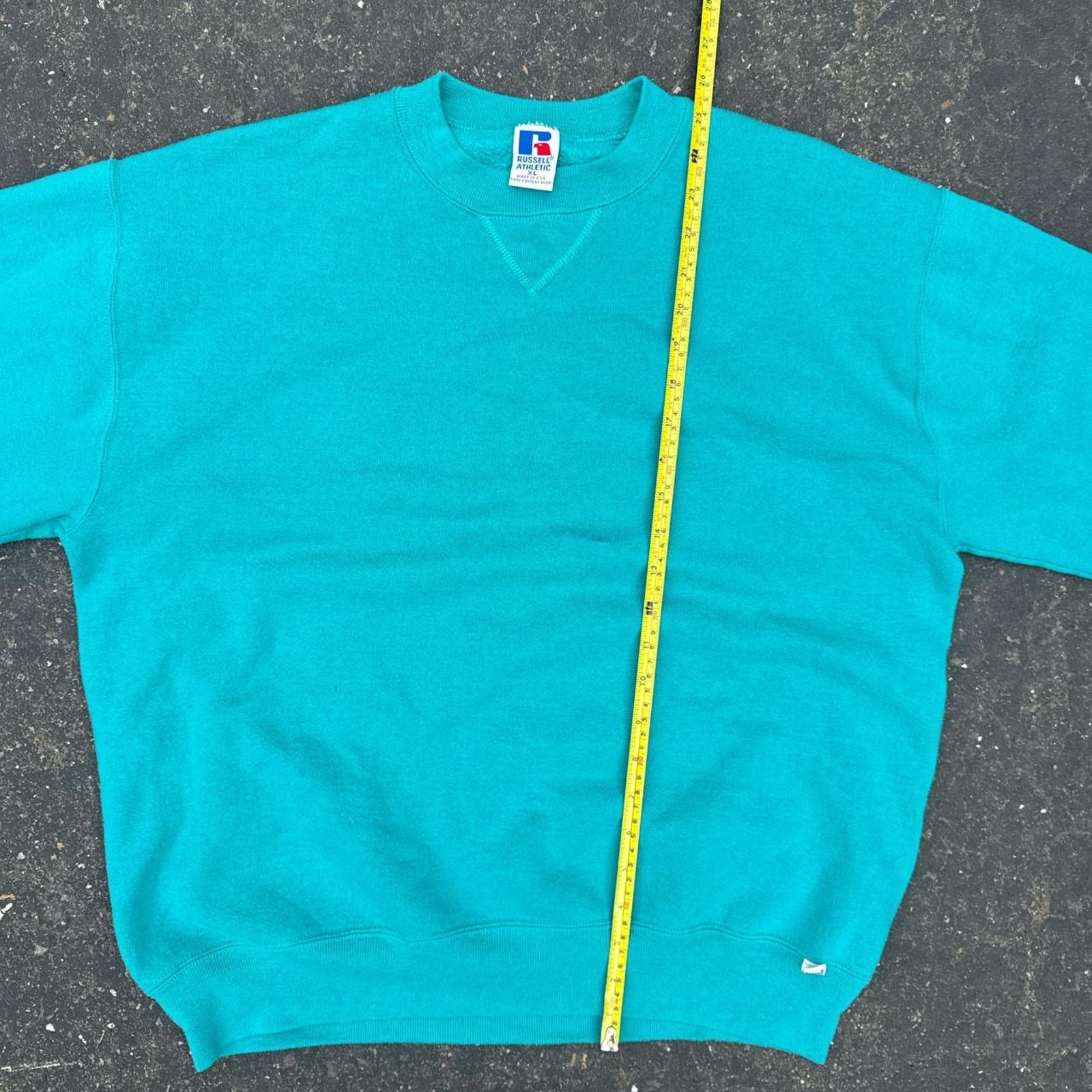 Russell Athletic Vintage 90s Russell Athletic Aqua Blue Crewneck Size XL Size US XL / EU 56 / 4 - 7 Thumbnail