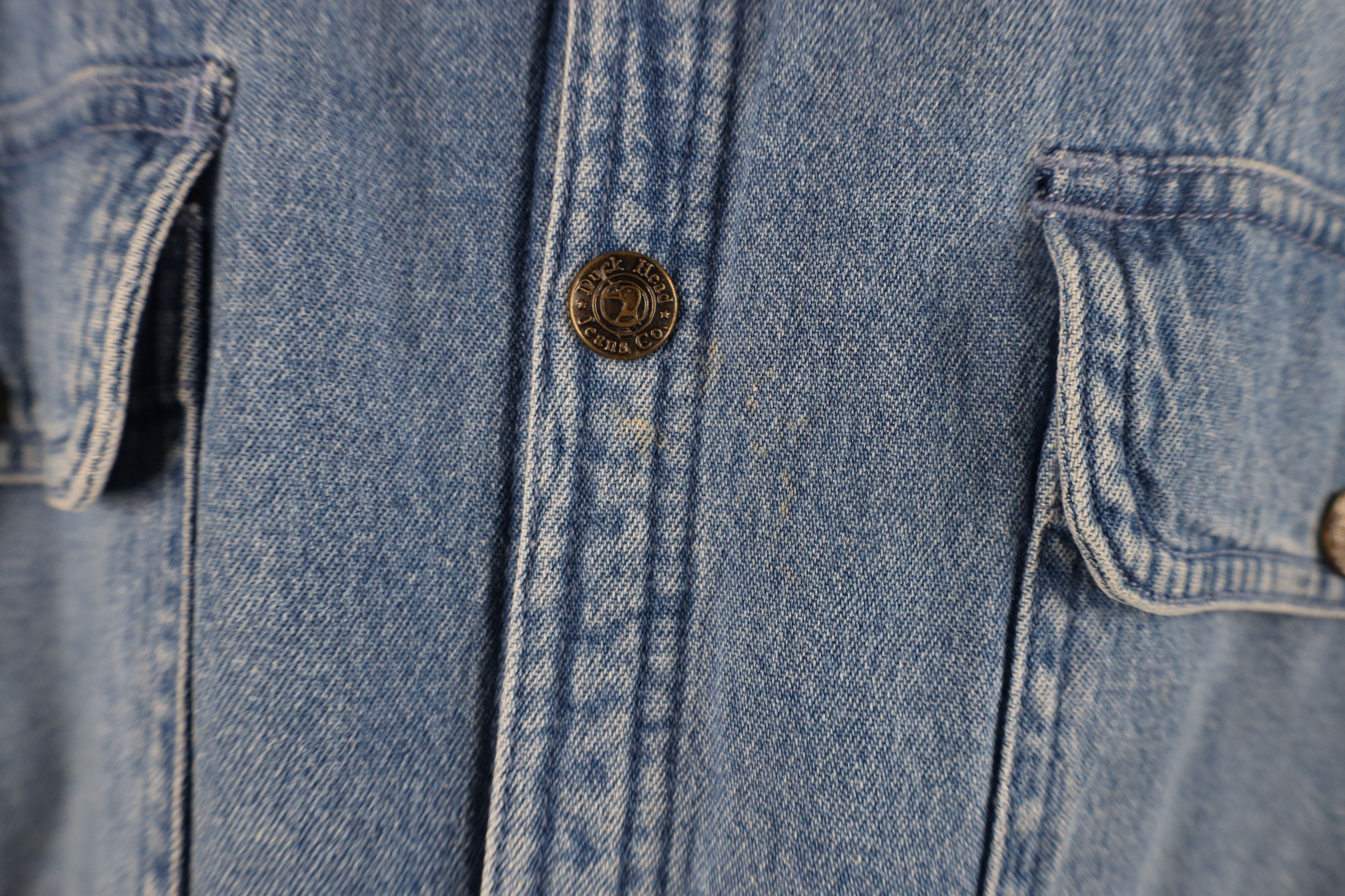 Vintage Vintage 90s Streetwear Lined Denim Button Shirt Jacket Size US XL / EU 56 / 4 - 7 Thumbnail
