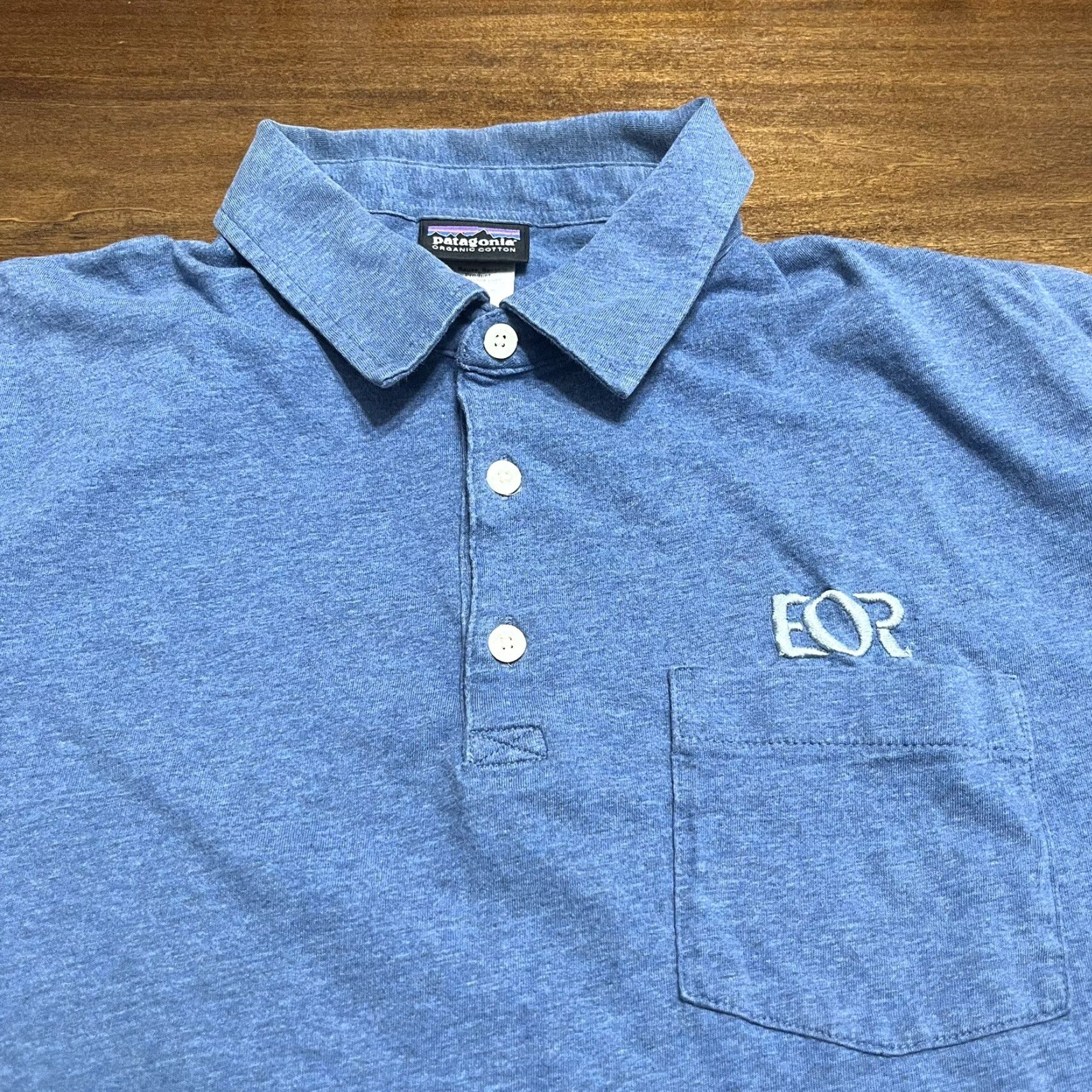Patagonia Patagonia Polo Shirt Men's Adult Large Blue Pocket Collared Organic Cotton Polo Shirt Polo Mens Large Blue Patagonia Pocket Collared Organic Cotton Size US L / EU 52-54 / 3 - 2 Thumbnail