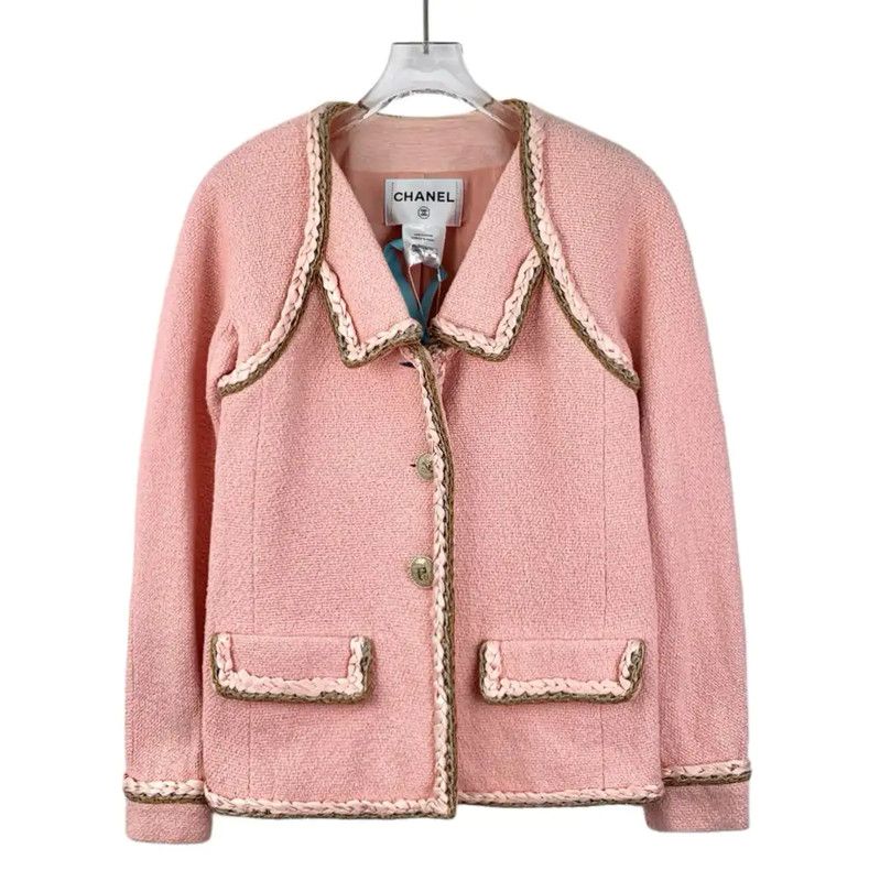 Chanel Chanel Pink Cotton Women's Jacket 0089 Size ONE SIZE - 1 Thumbnail