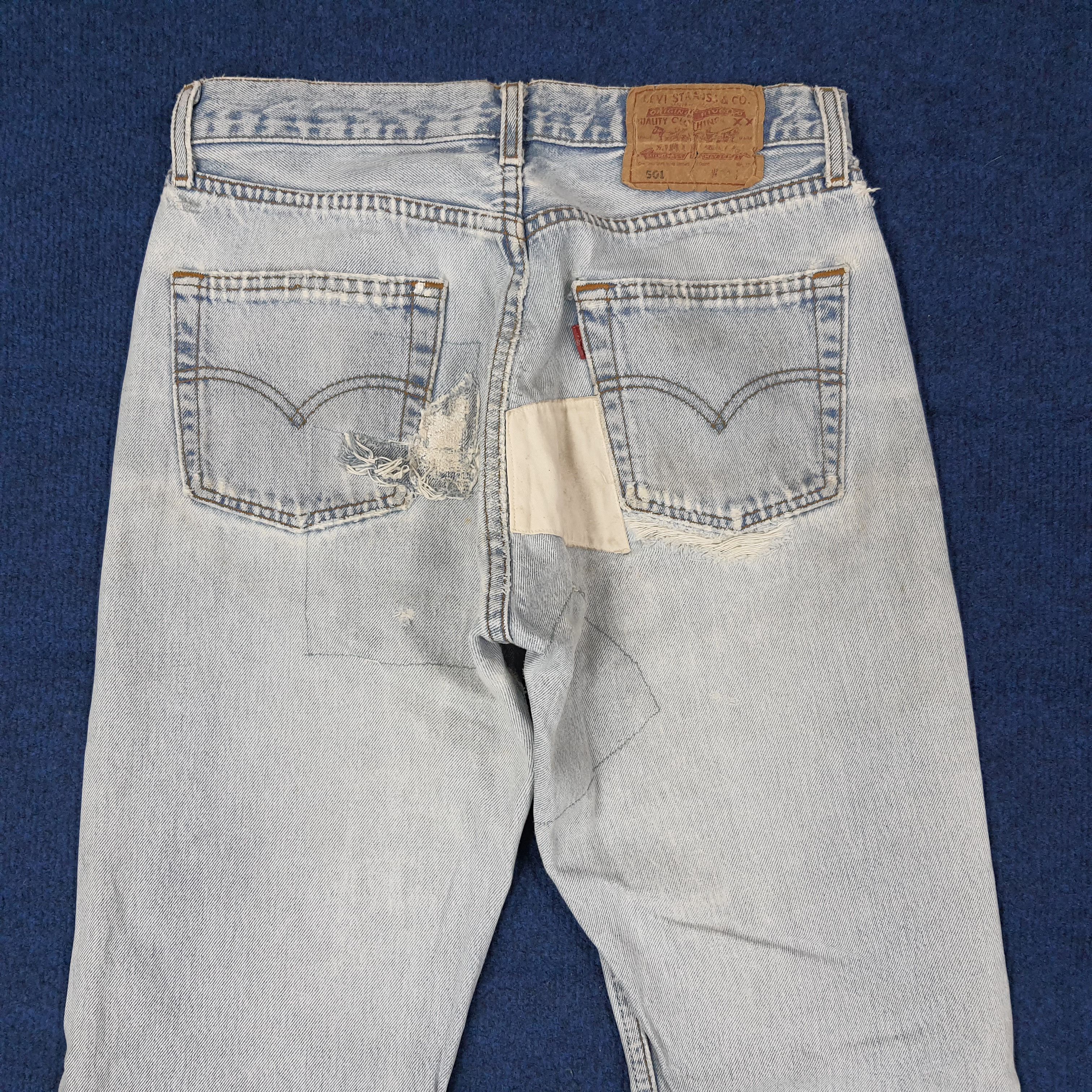 Levi's Vintage Levi's Distressed Doraemon Patchwork Jean C252N17 Size US 28 / EU 44 - 6 Thumbnail