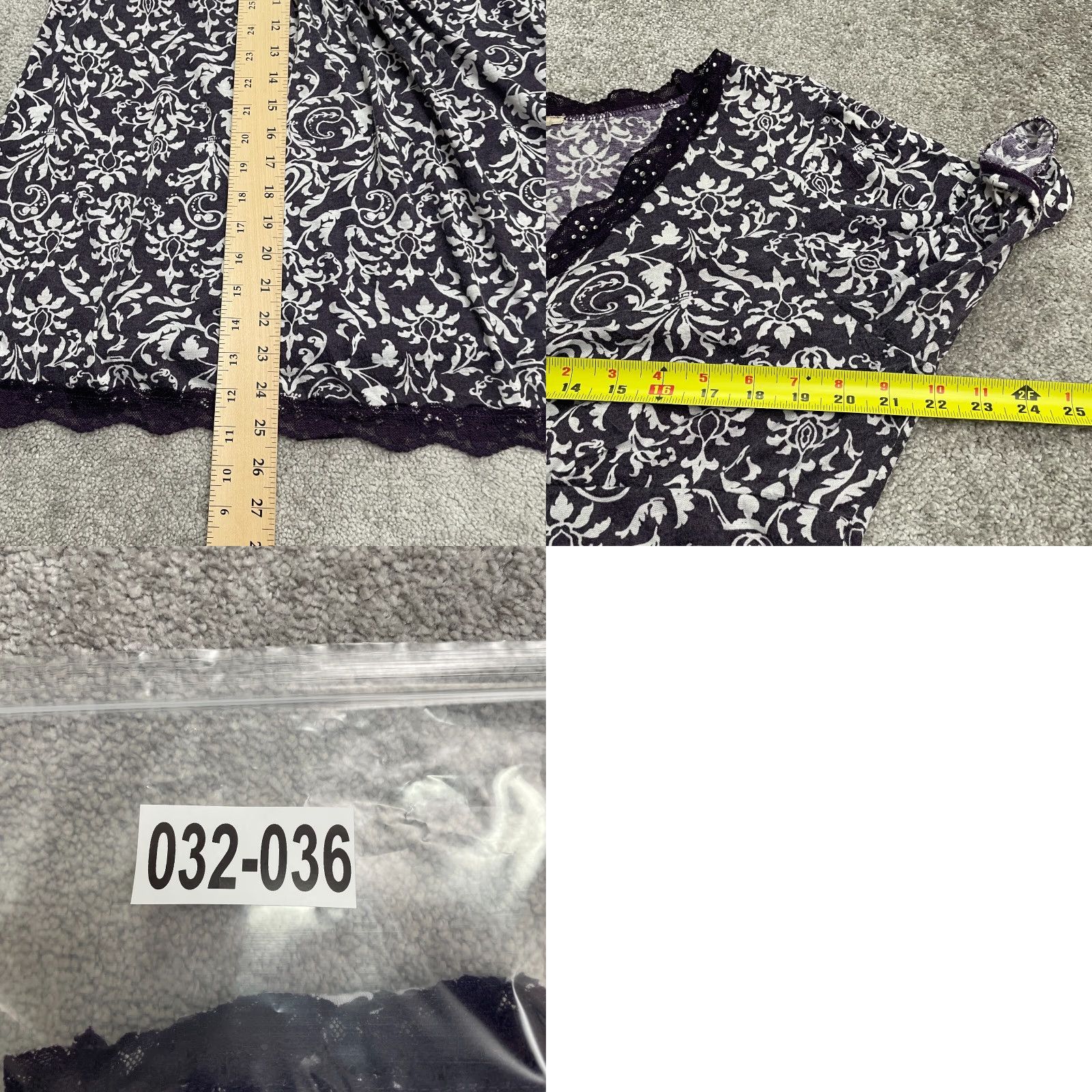Vintage Unbranded Lace Trim Blouse Womens L Purple Floral V-Neck Semi Sheer Casual Shirt Size L / US 10 / IT 46 - 8 Thumbnail