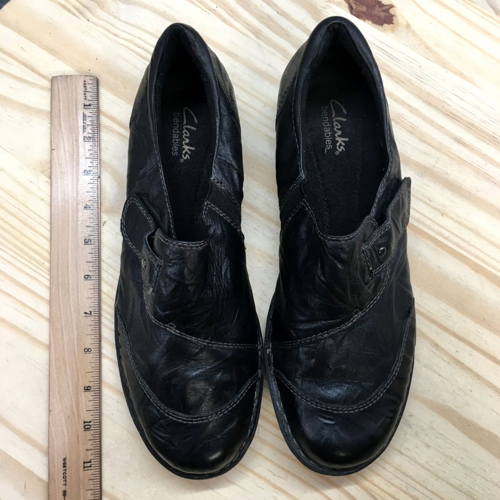 Clarks Clarks Loafer Womens 9M Black Carol Round Toe Slip On Casual Leather Shoes 67196 Size US 9 / IT 39 - 6 Thumbnail