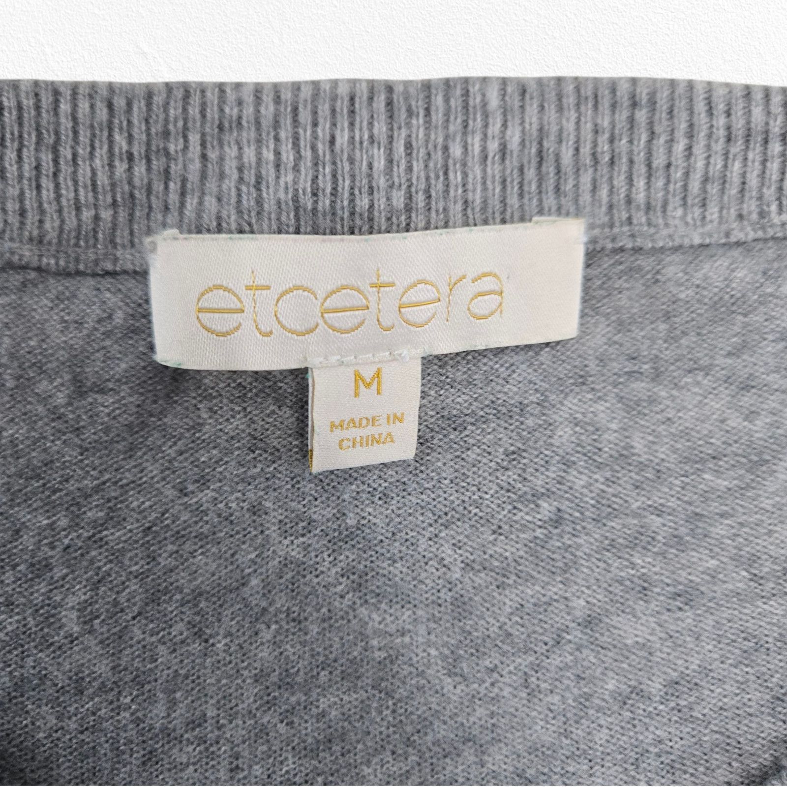 Other Etcetera Gray Wool Blend Sweater Sequin Hem Size Medium Size M / US 6-8 / IT 42-44 - 9 Thumbnail