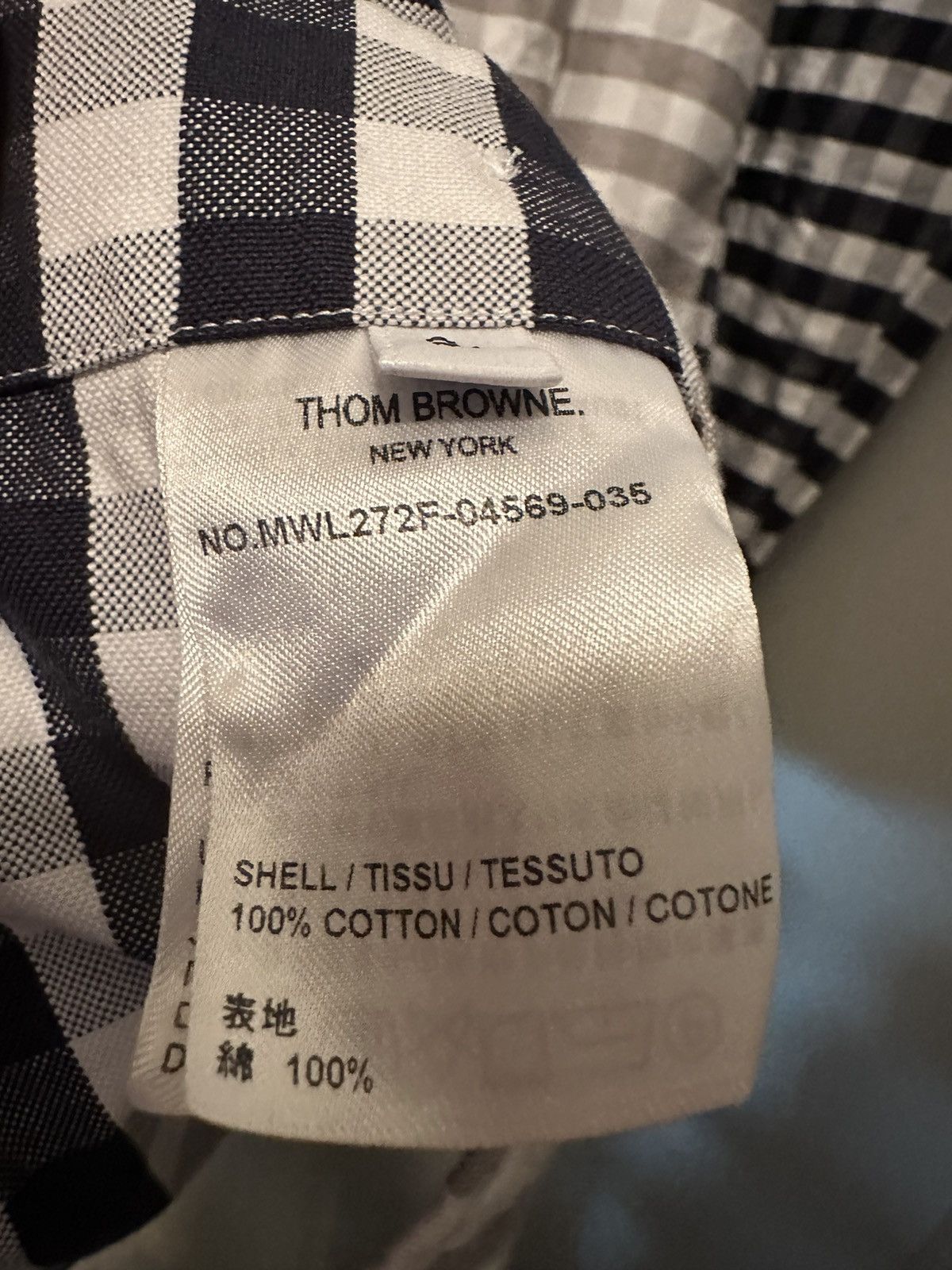 Thom Browne Thom Browne Gingham Button Down Dress Shirt Size US M / EU 48-50 / 2 - 6 Thumbnail