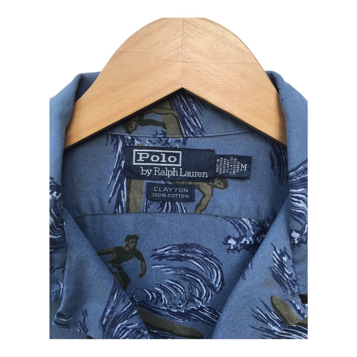 Polo Ralph Lauren Vintage Polo Ralph Lauren Surfing Overprinted Button Down Size US XL / EU 56 / 4 - 3 Thumbnail