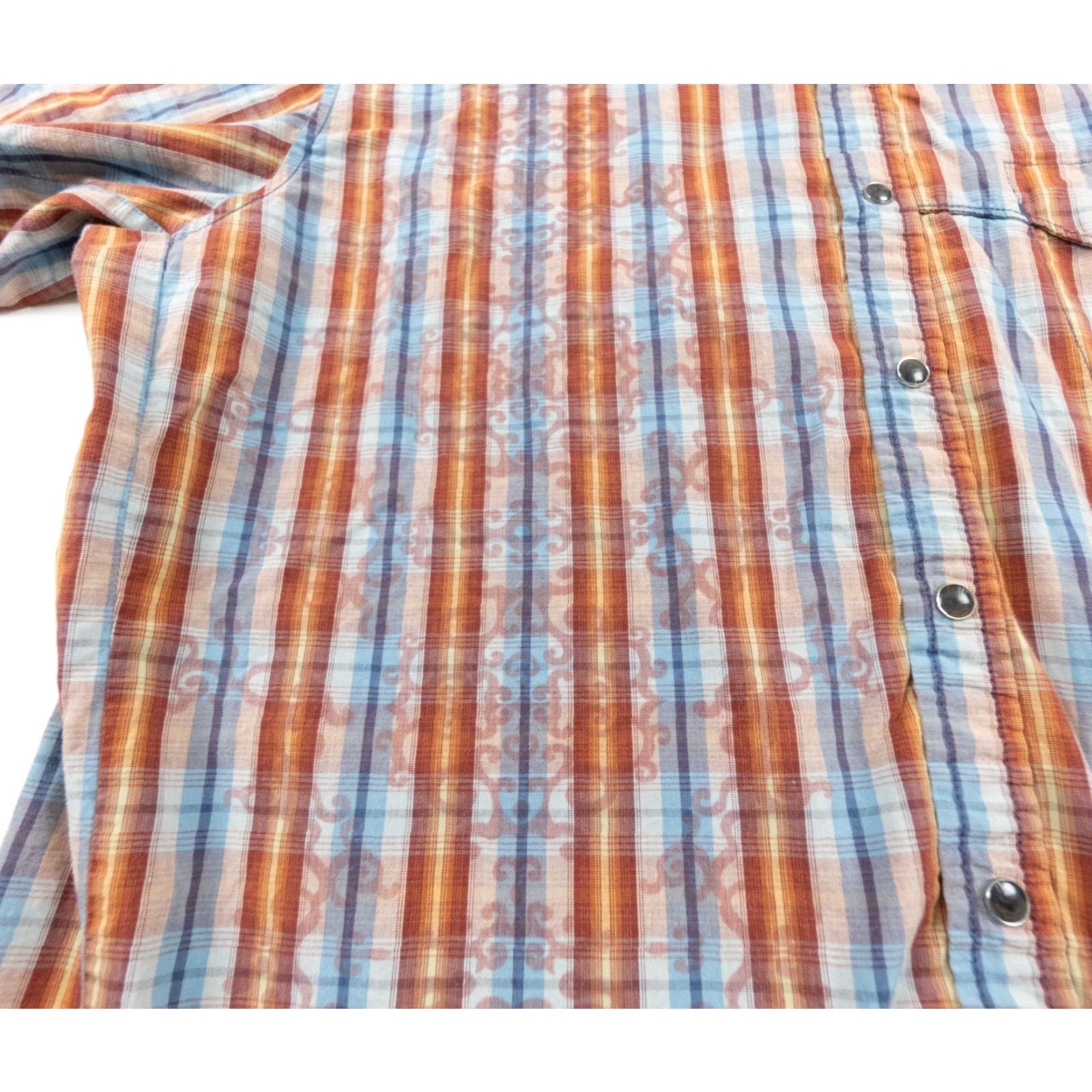 Mountain Hardwear Mountain Hardwear Shirt Mens Large Short Sleeve Button-Up Plaid Multicolor Cotton Snaps Embroidered All Seasons Outdoor Regular Basic Casual Mens Size US L / EU 52-54 / 3 - 4 Thumbnail