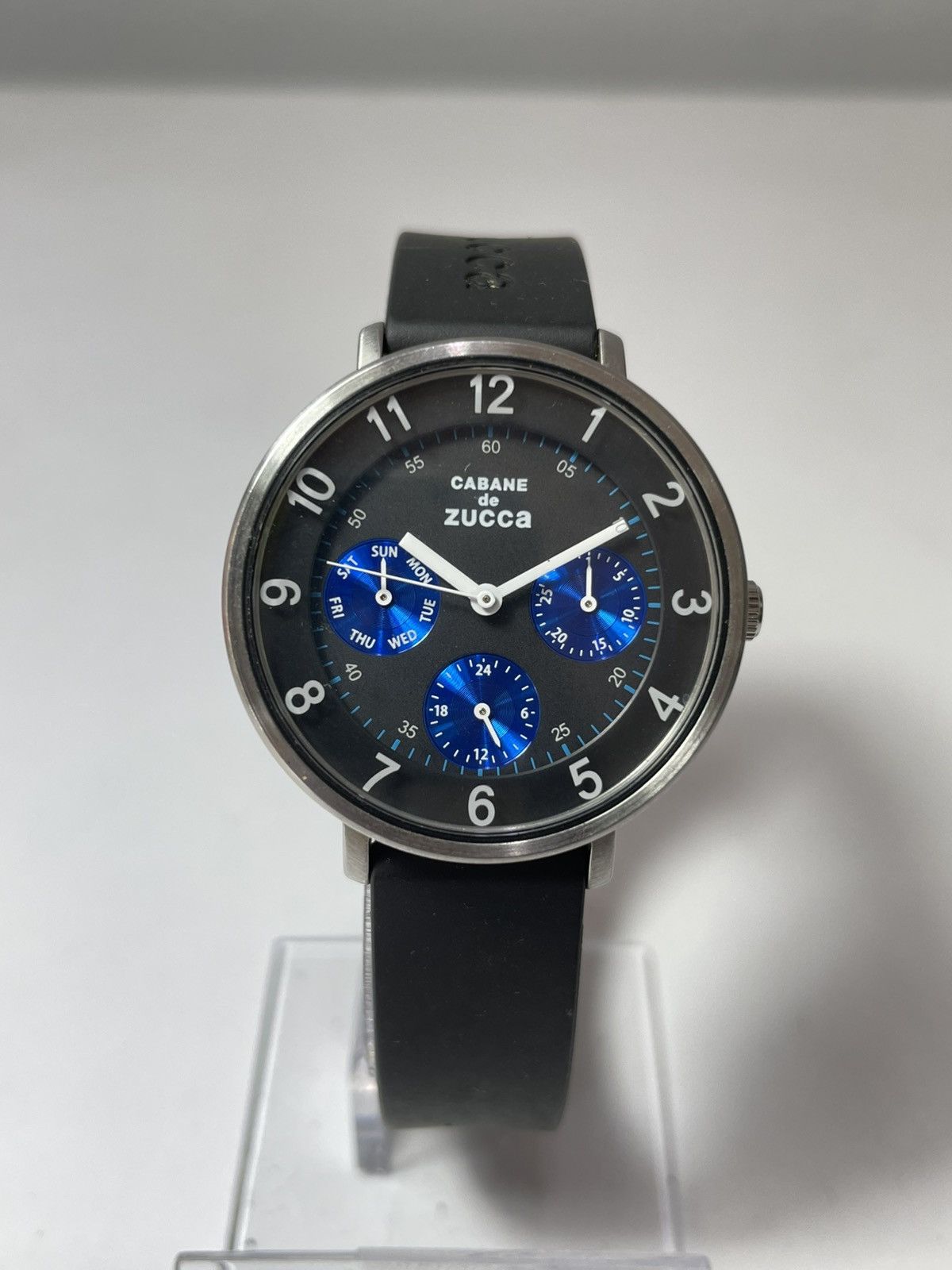 Cabane De Zucca Seiko V33J-0An0 Quartz Watch Japan Working in Silver, Men's