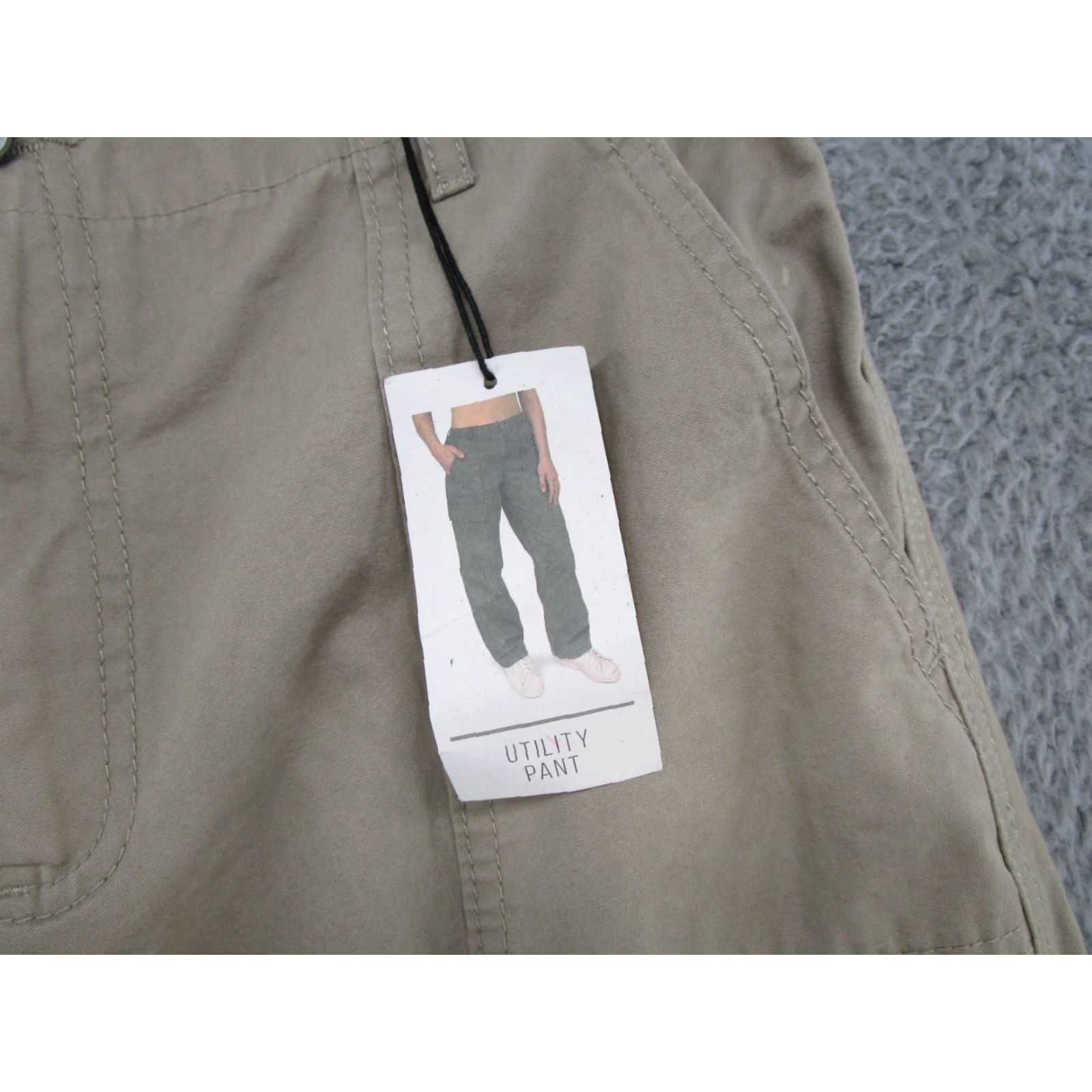 Vintage VINTAGE True Craft Cargo Pants Women 10 Beige Elastic Waist Wide-Leg 80s 90s Mens Womens Girls Size 32" / US 10 / IT 46 - 3 Thumbnail